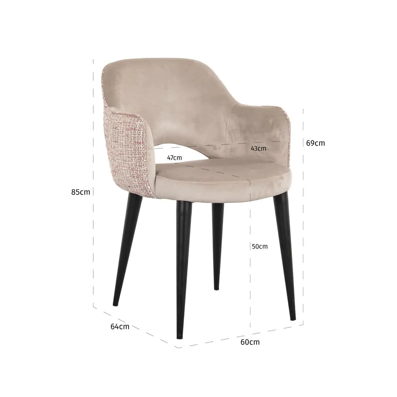 Dining chair Giovanna trendy rose - Richmond Interiors