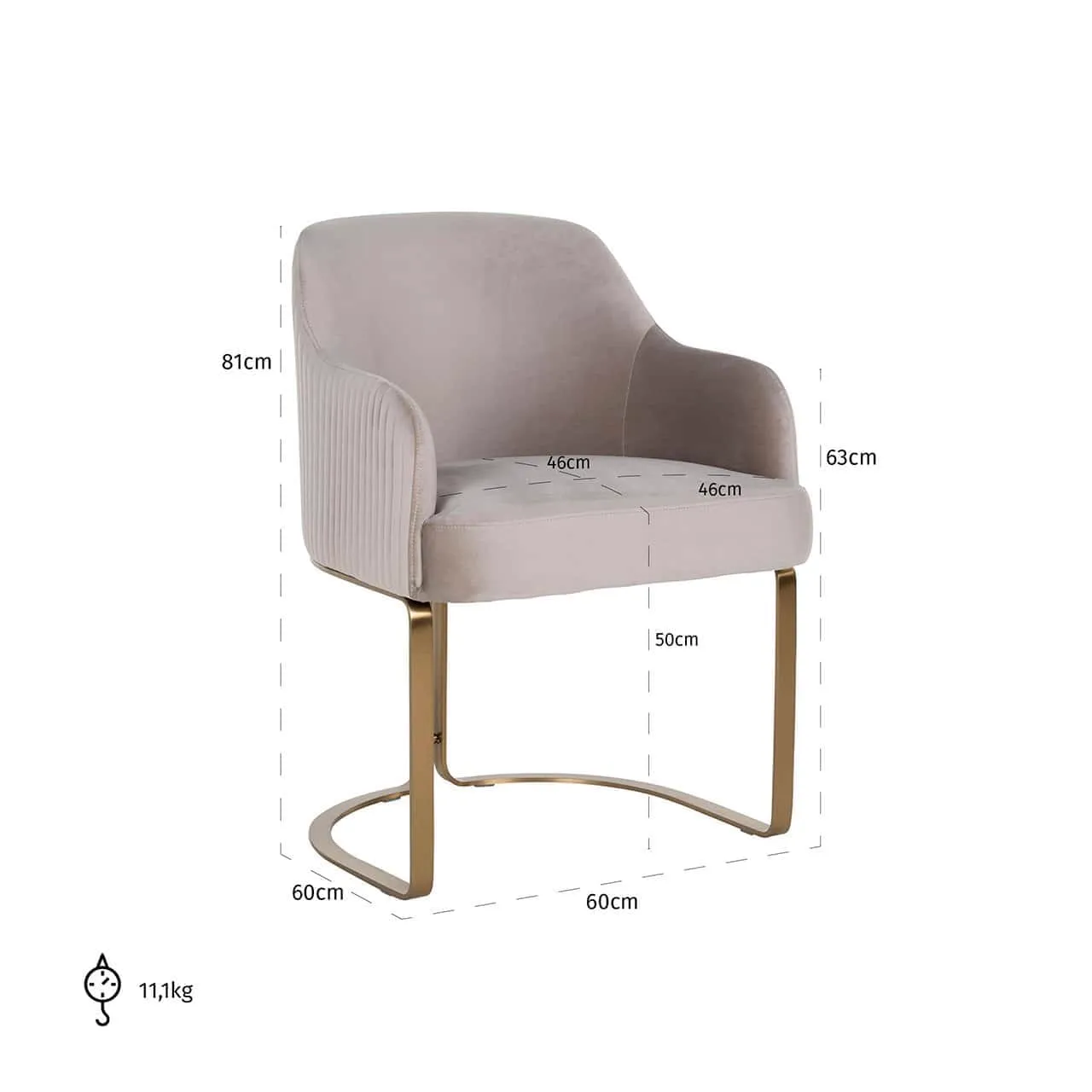 Dining chair Hadley khaki velvet fire retardant - Richmond Interiors