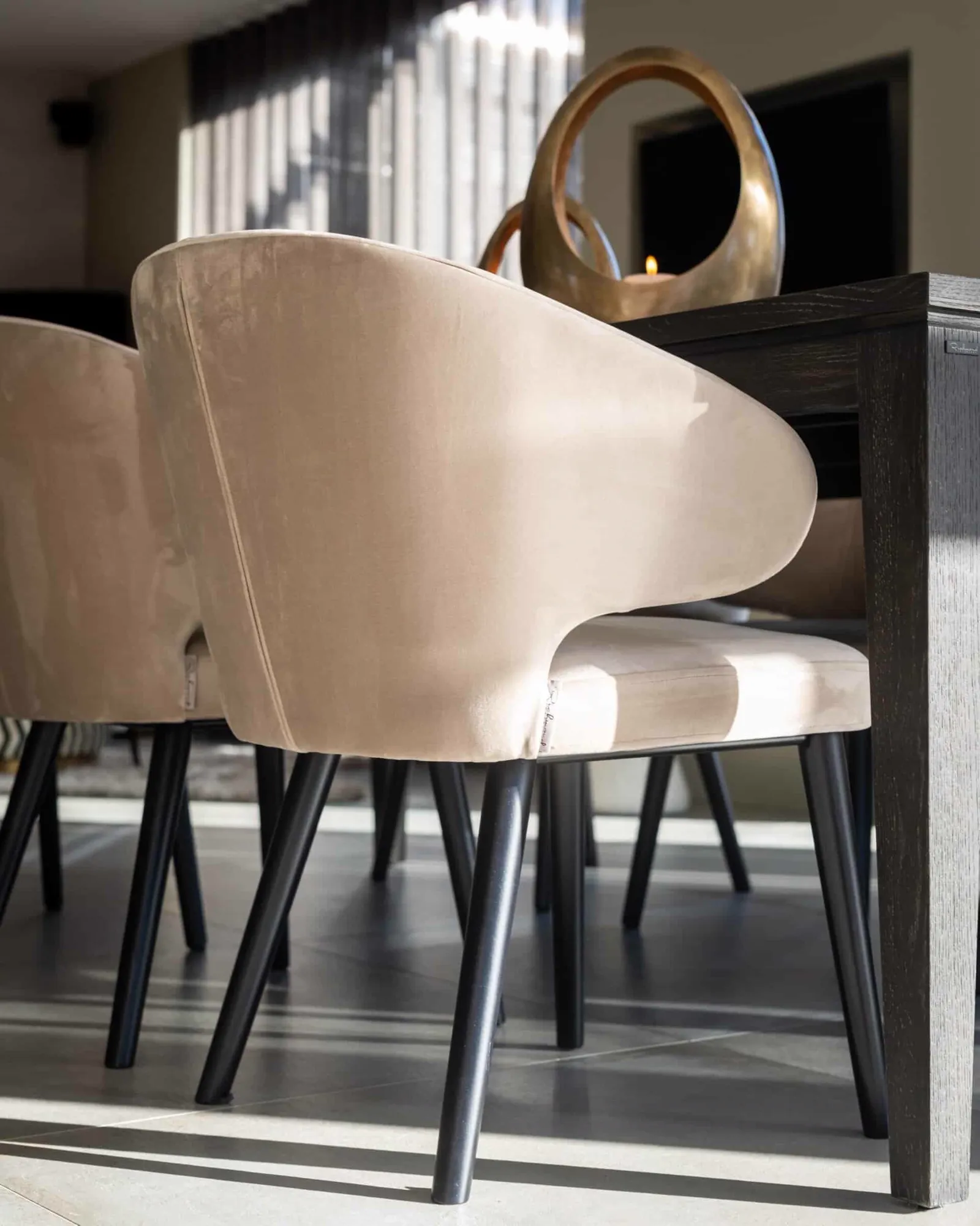Bar Stool Indigo khaki velvet - Richmond Interiors