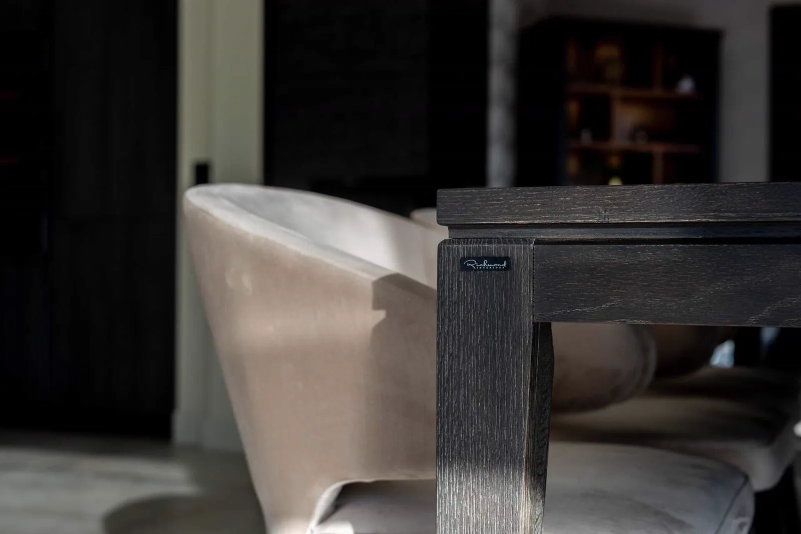 Bar Stool Indigo khaki velvet - Richmond Interiors
