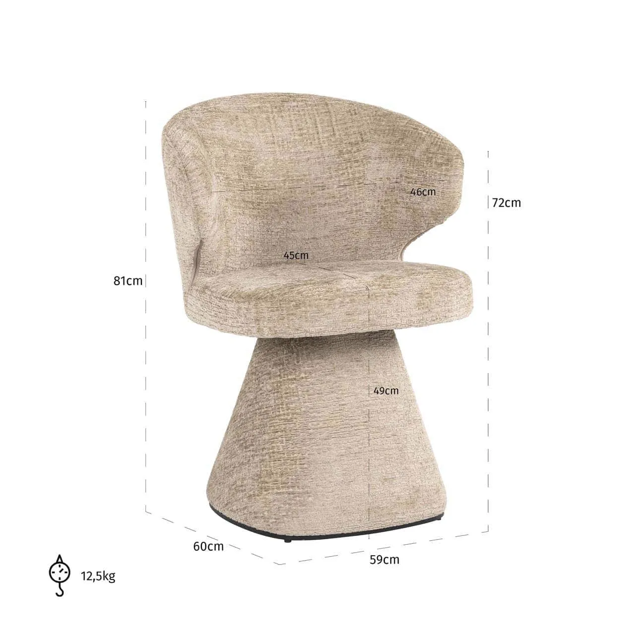 Gatsbi dining chair desert fusion fire retardant - Richmond Interiors