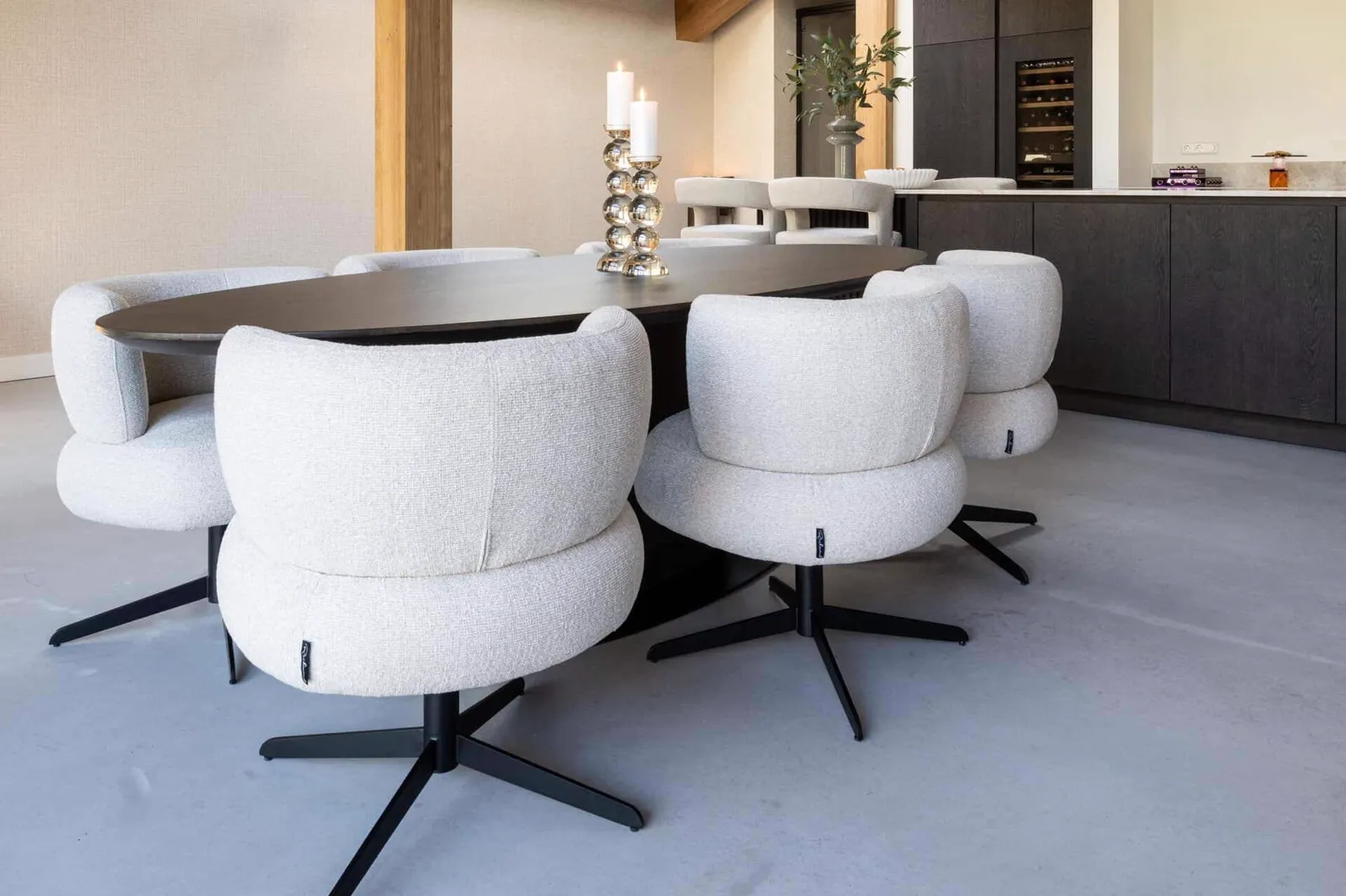 Dining chair Alexis biscotti swivel - Richmond Interiors