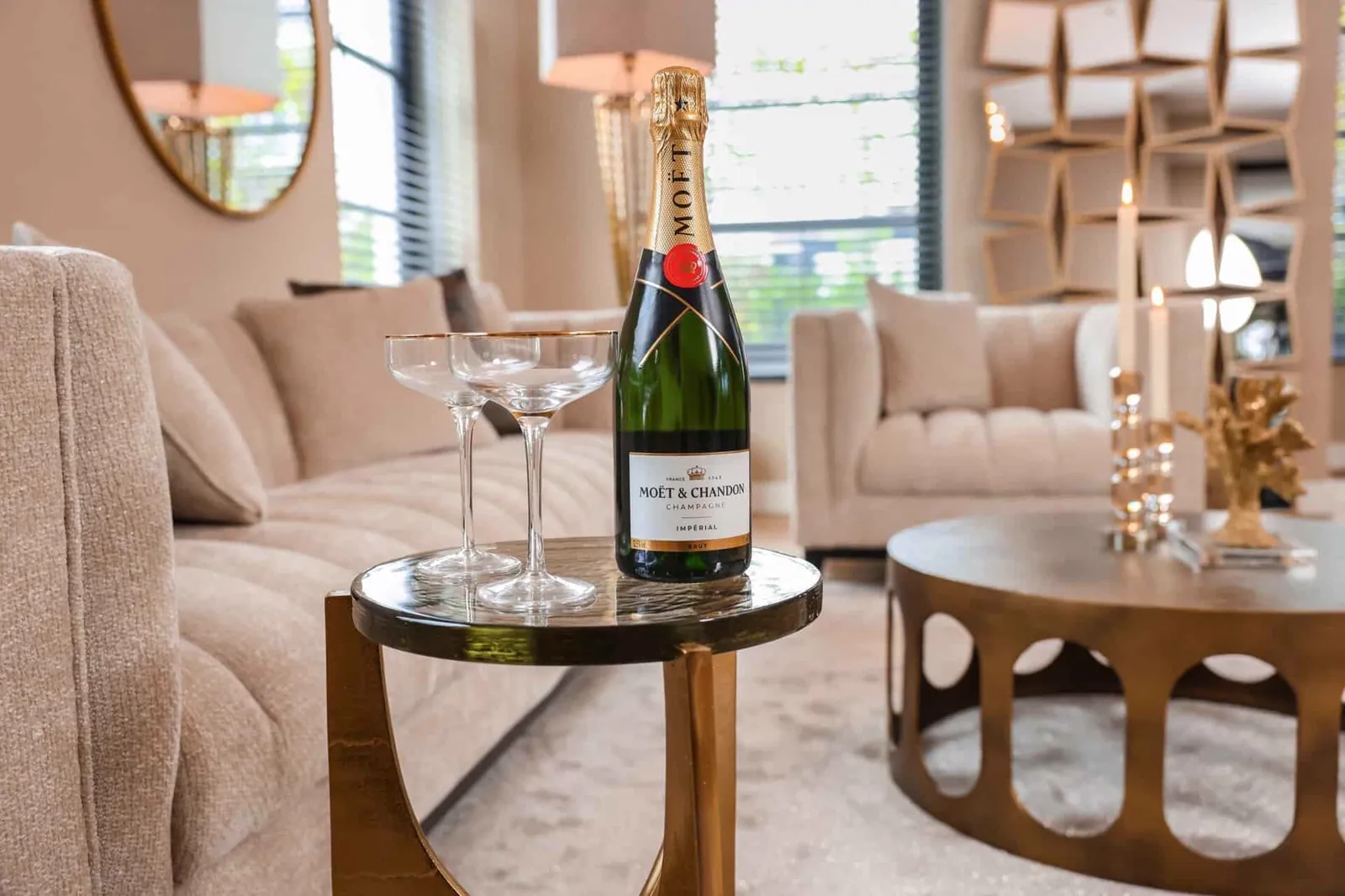 Coffee table Du Pont brushed gold - Richmond Interiors