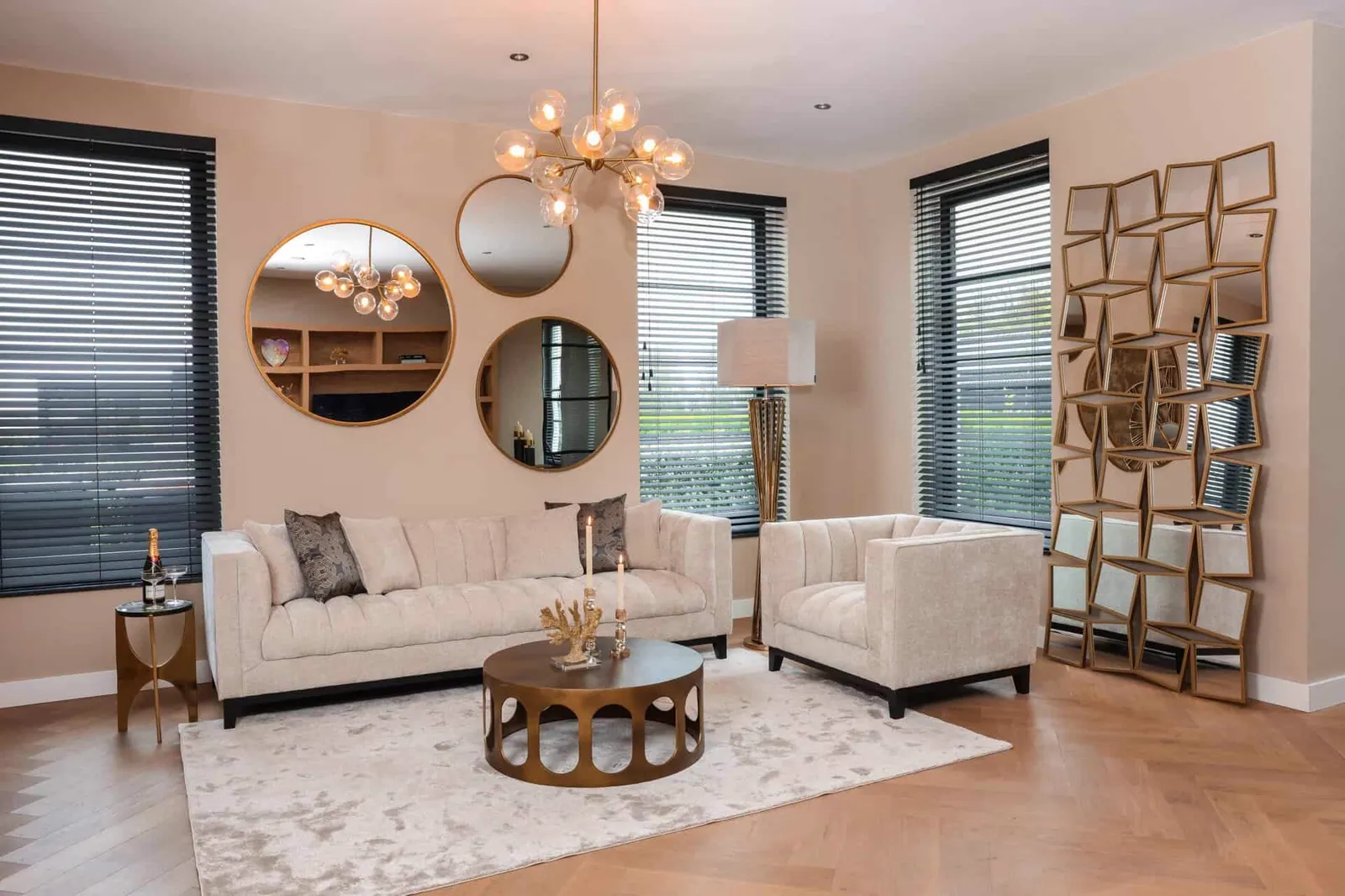 Coffee table Du Pont brushed gold - Richmond Interiors