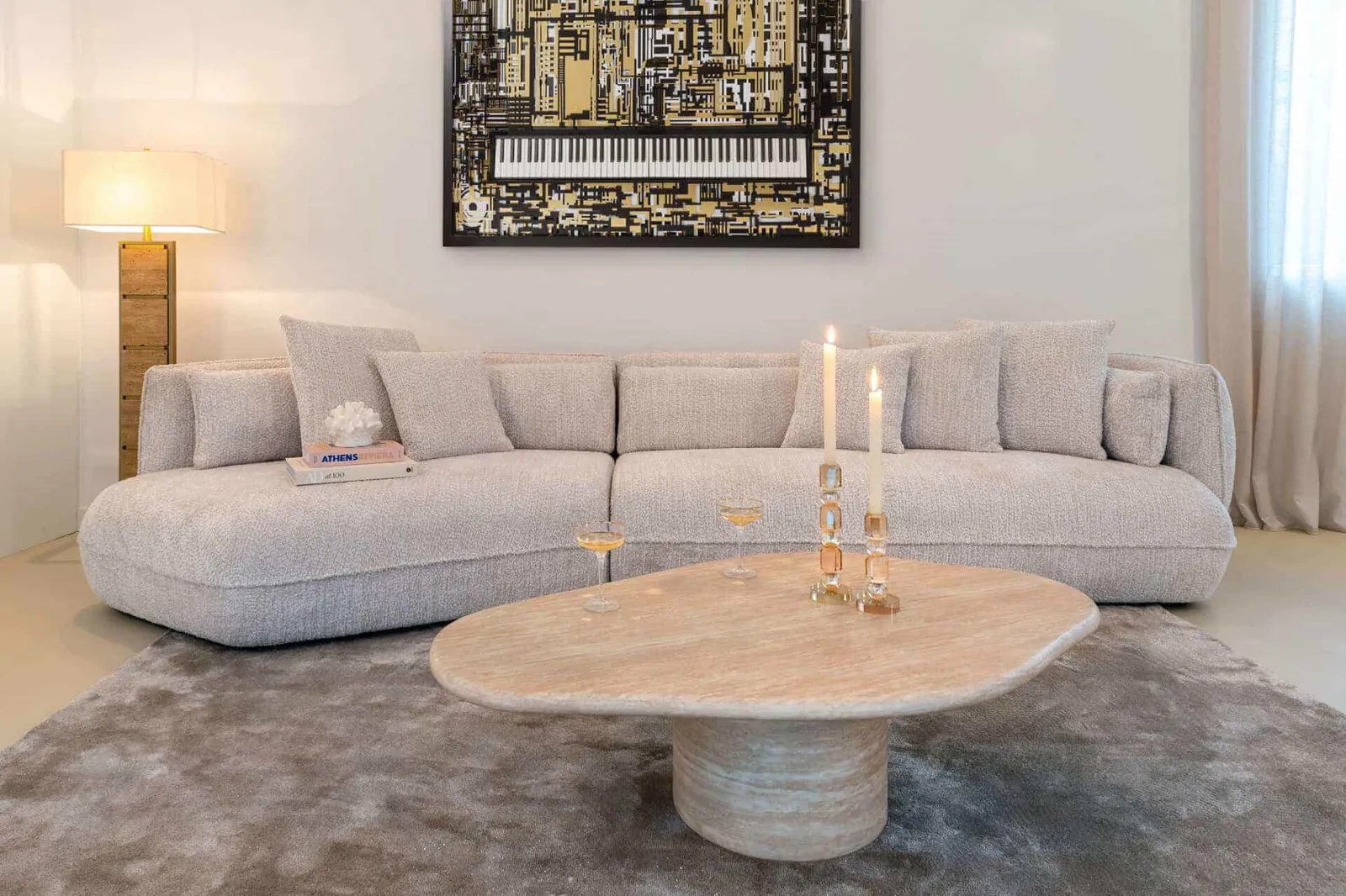 Coffee table Fictus beige 130 - Richmond Interiors