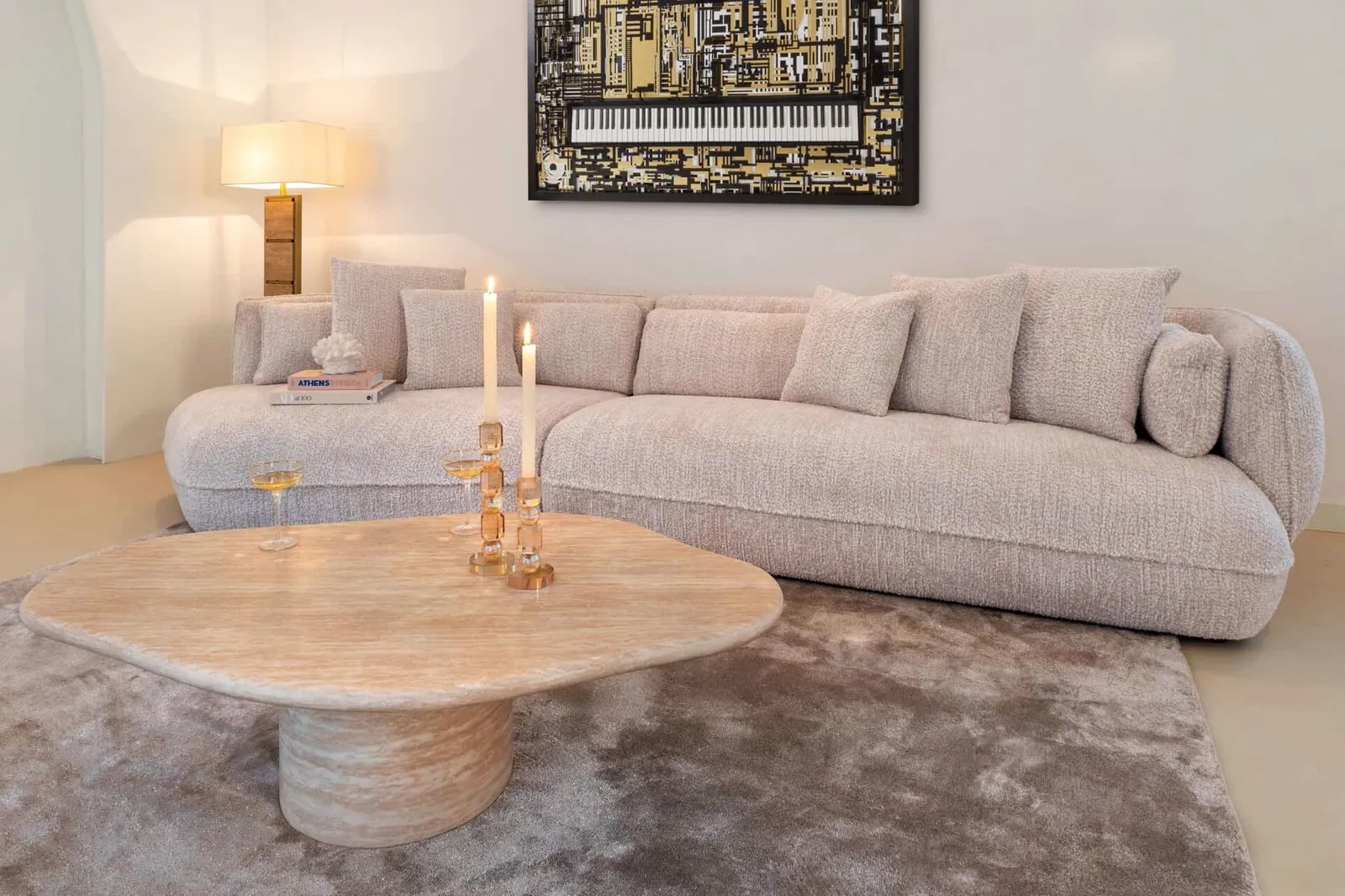 Coffee table Fictus beige 130 - Richmond Interiors