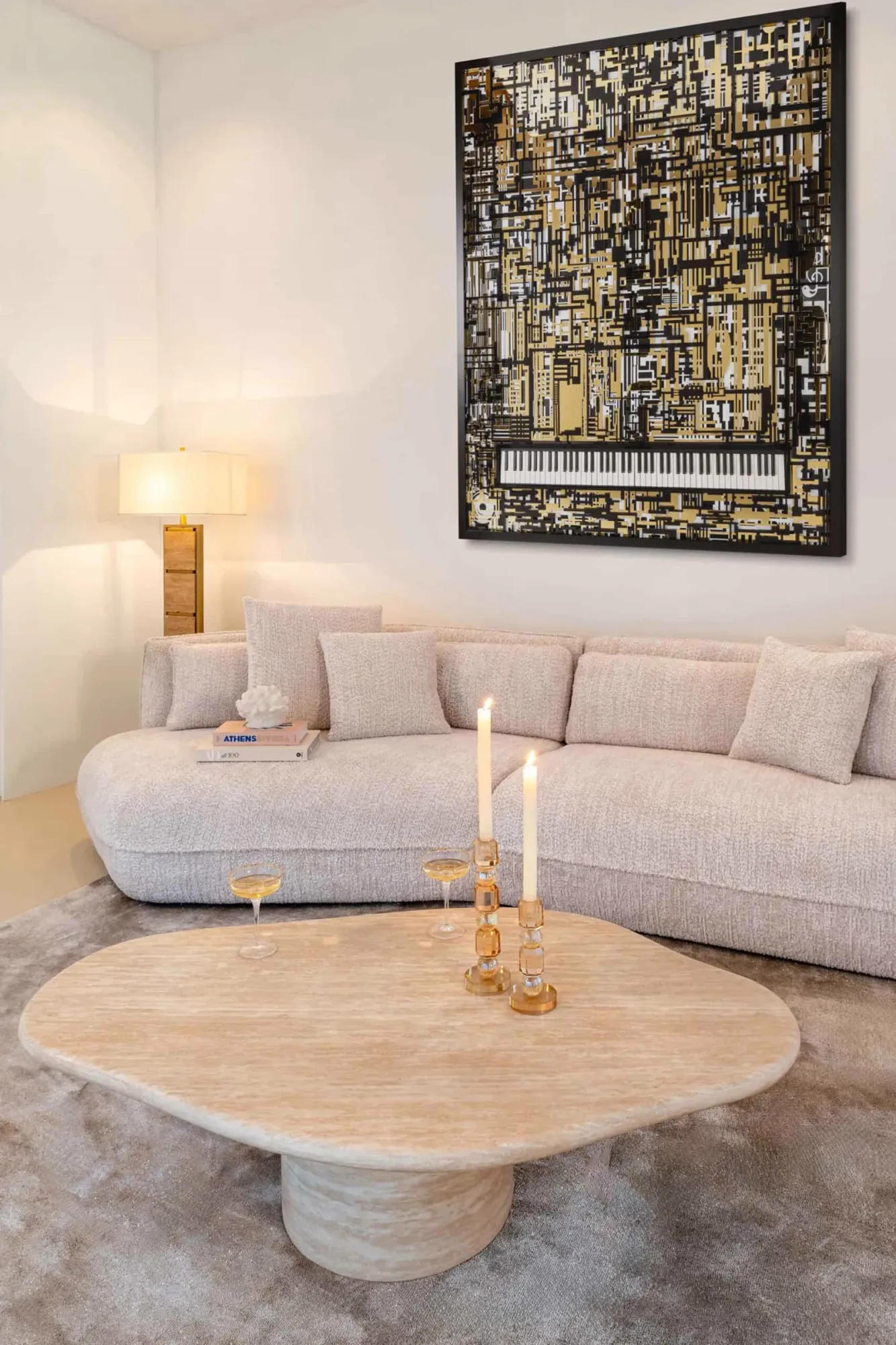Coffee table Fictus beige 130 - Richmond Interiors