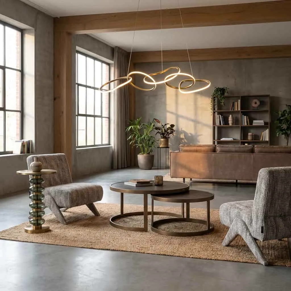 Couchtisch Bloomville brass shagreen (2er-Set) - Richmond Interiors
