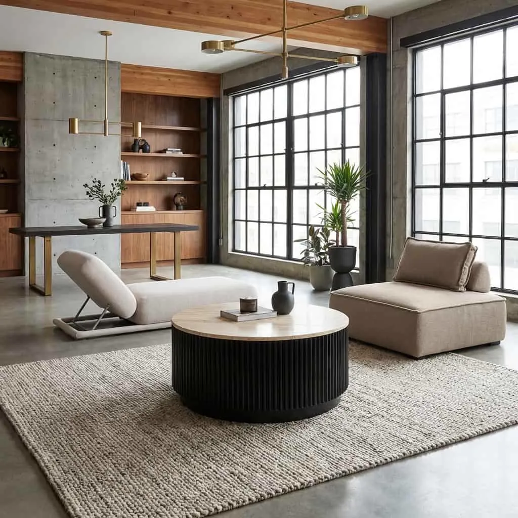 Couchtisch Hampton dunkelbraun 90Ø - Richmond Interiors