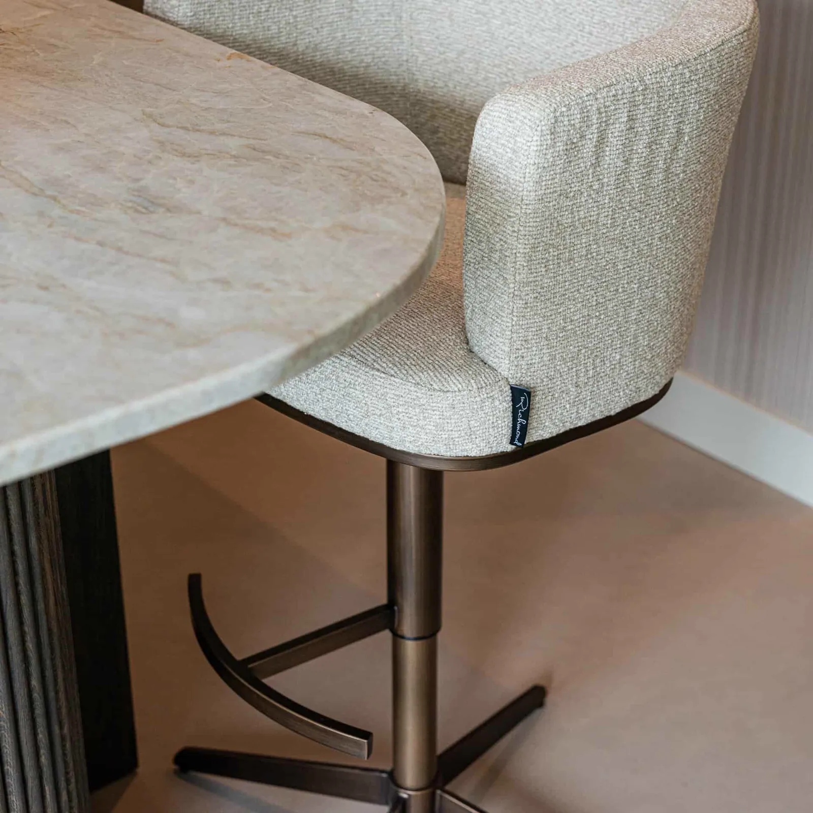 Cheyenne Bar Stool biscotti swivel - Richmond Interiors