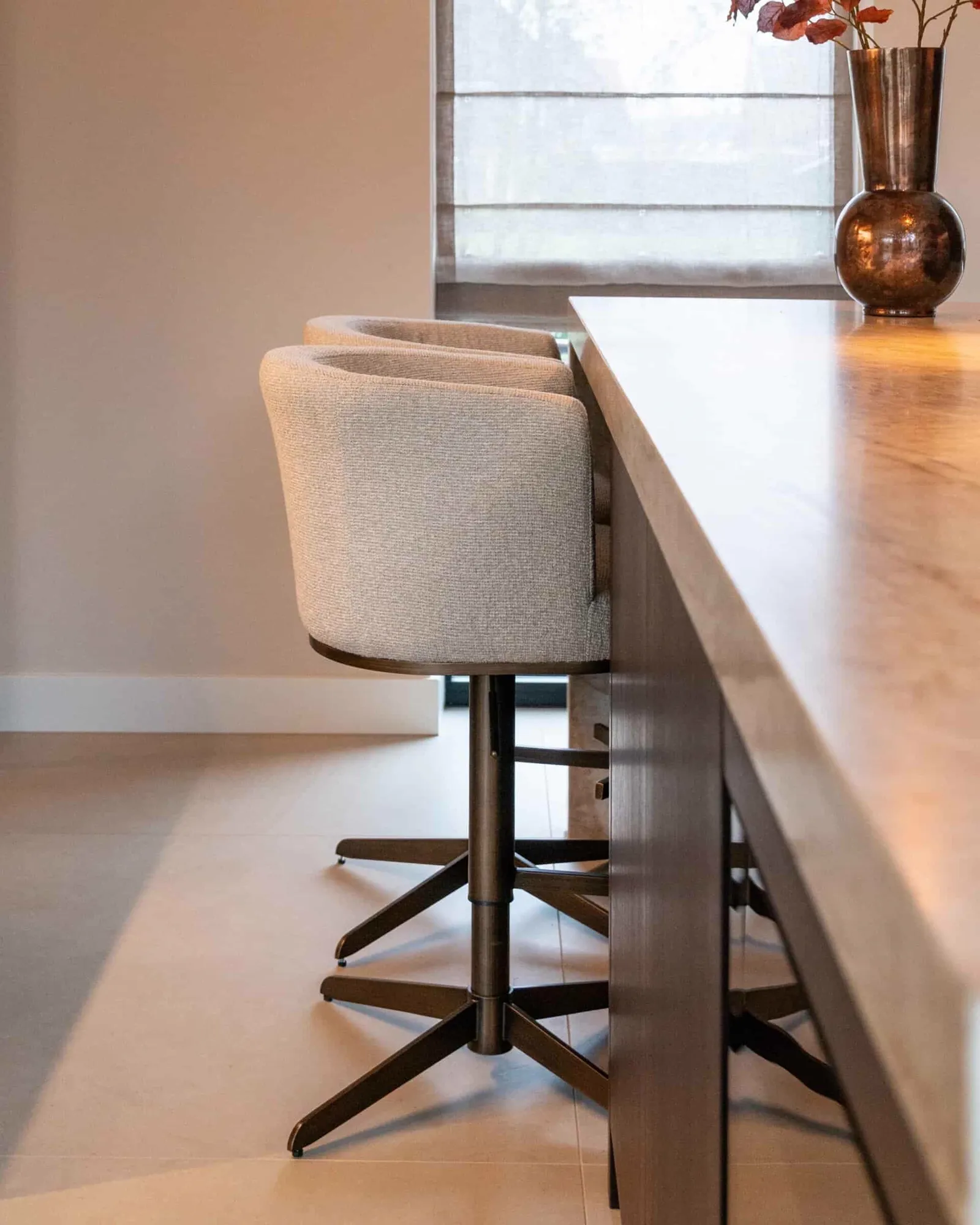 Cheyenne Bar Stool biscotti swivel - Richmond Interiors