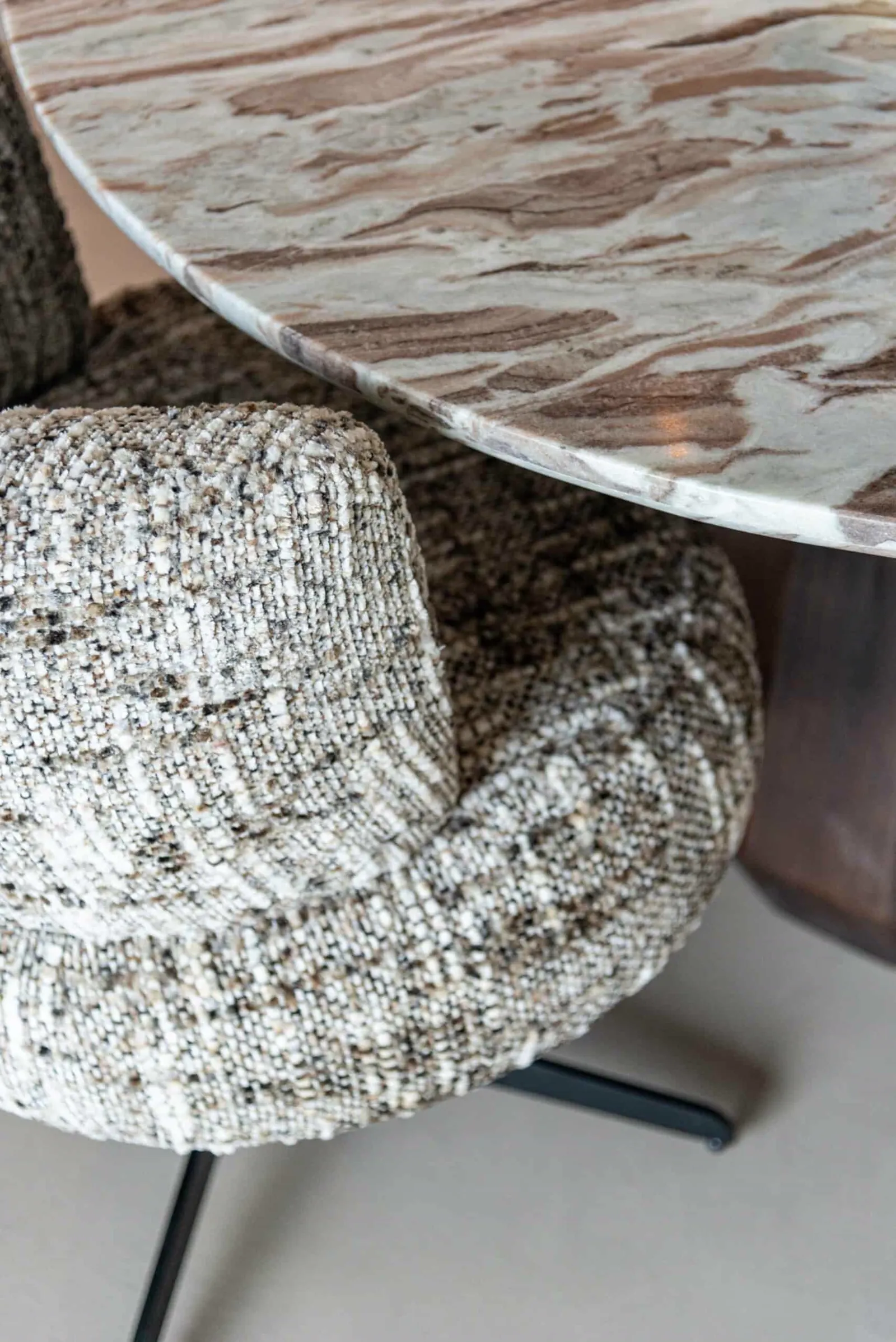 Alexis Dining Chair brown omara swivel - Richmond Interiors