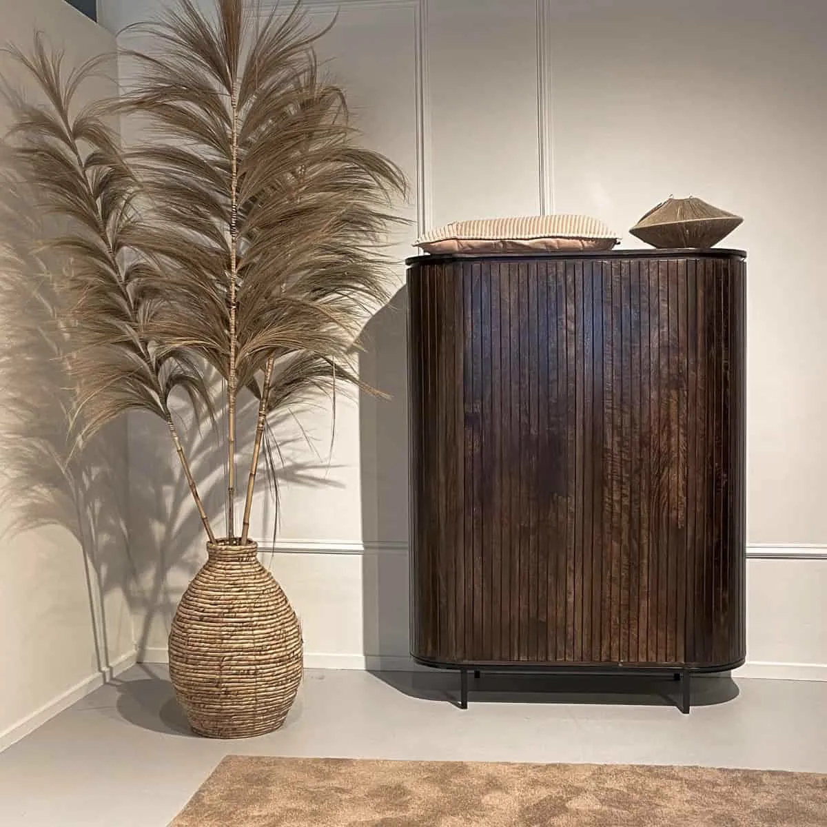 Storage Cabinet Noor Walnut 150cm - Livingfurn