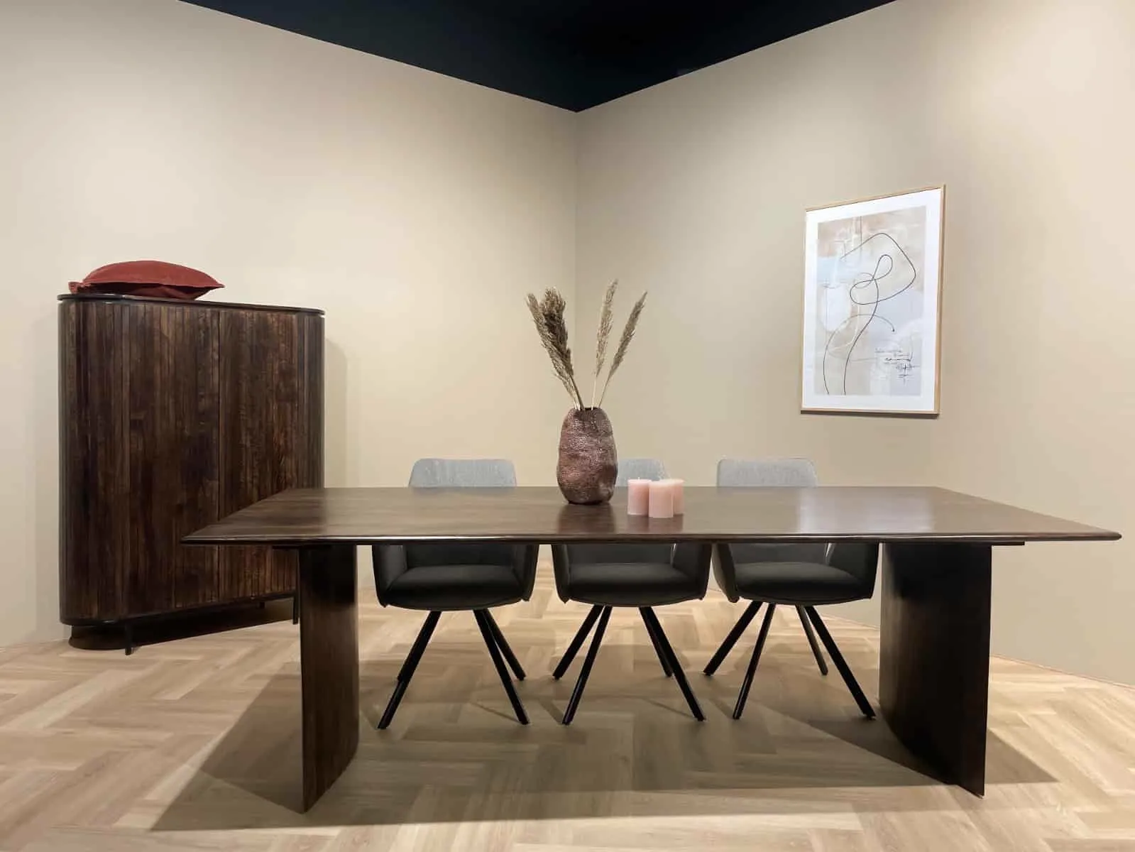 Storage Cabinet Noor Walnut 150cm - Livingfurn