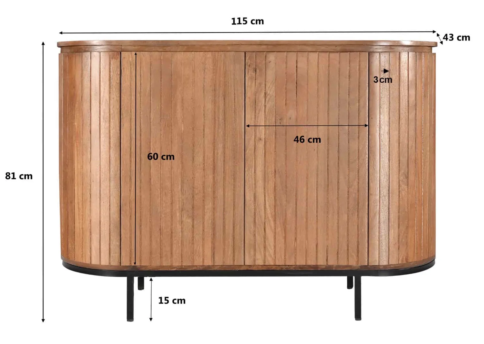 Noor Sideboard 115cm - Livingfurn
