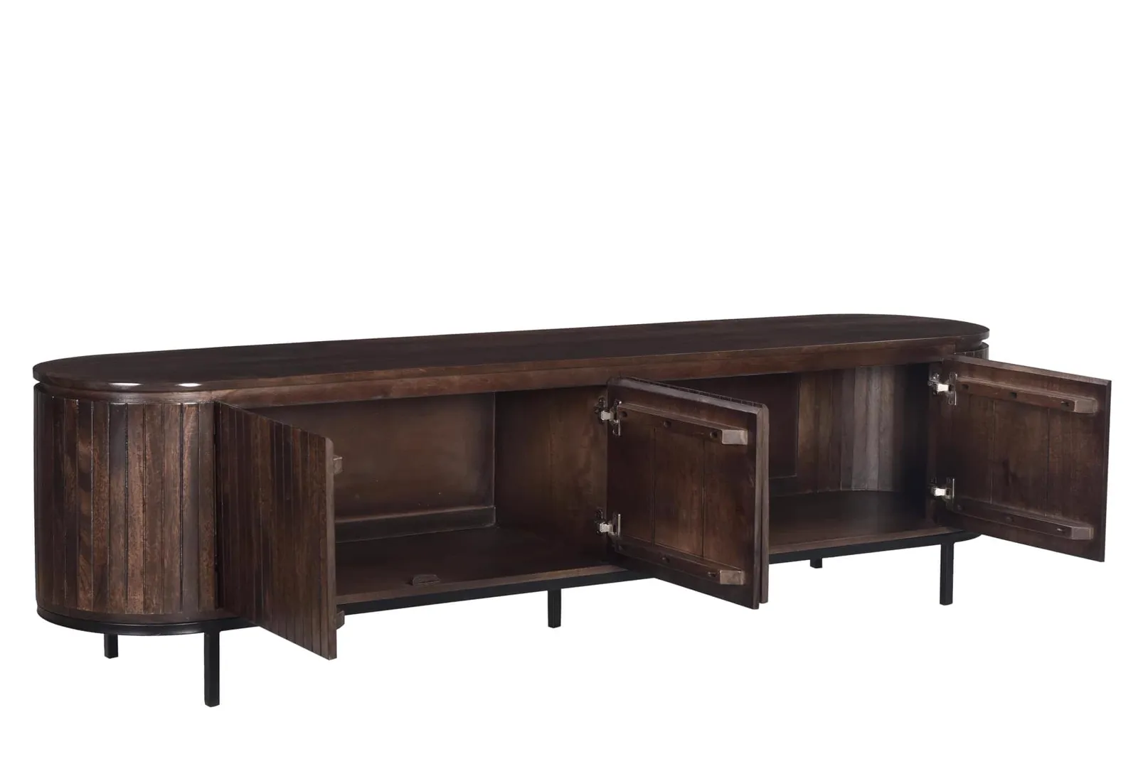 Noor Walnut TV Unit 210cm - Livingfurn
