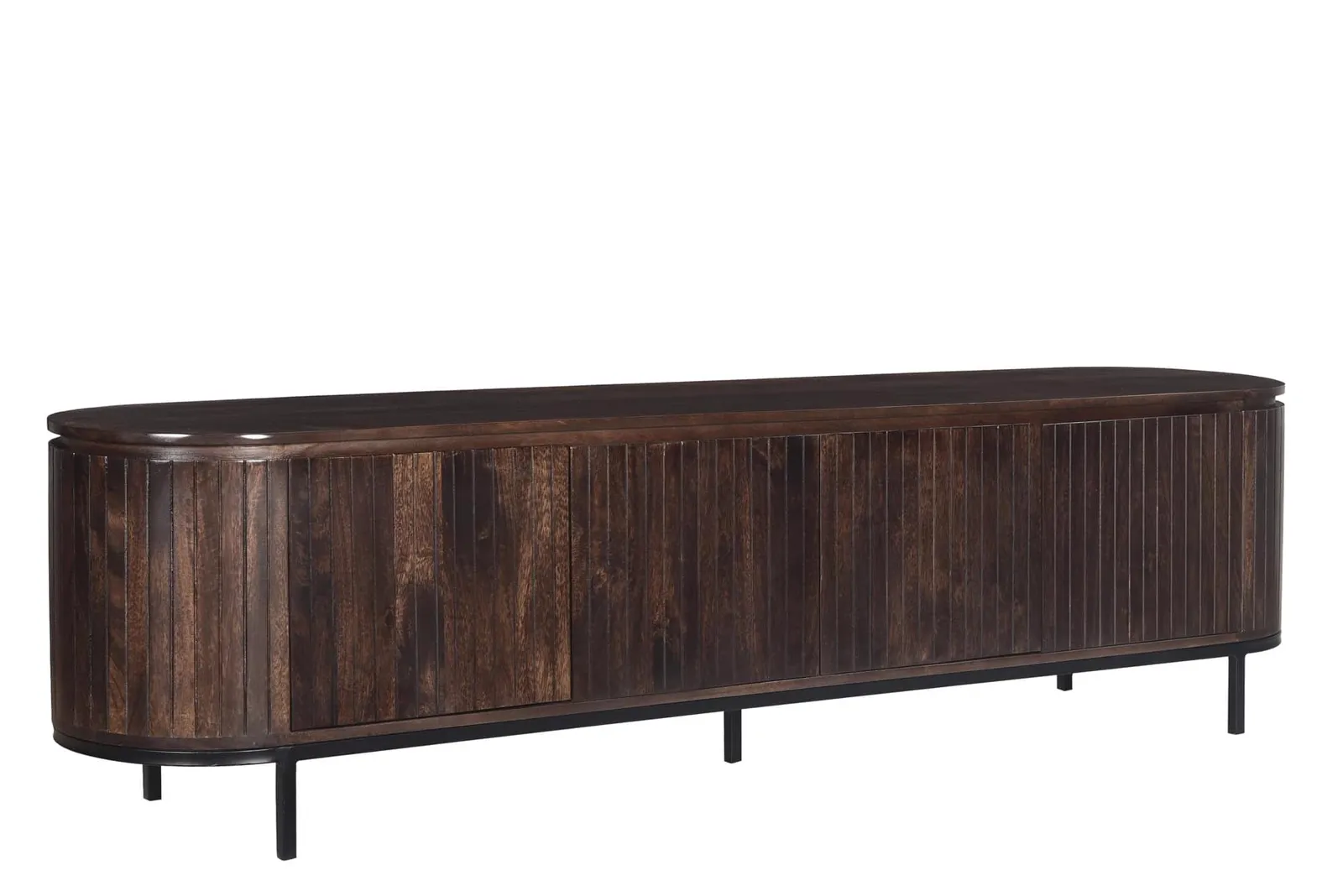 Noor Walnut TV Unit 210cm - Livingfurn