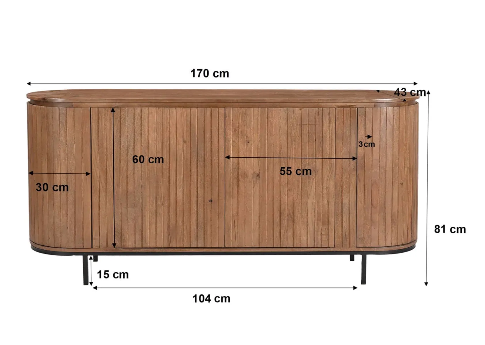 Sideboard Noor 170cm - Livingfurn