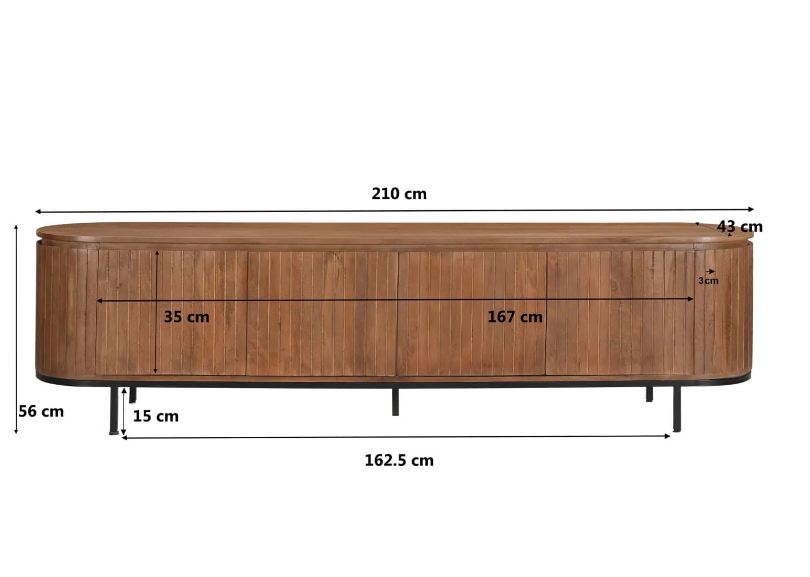 TV Unit Noor 210cm - Livingfurn
