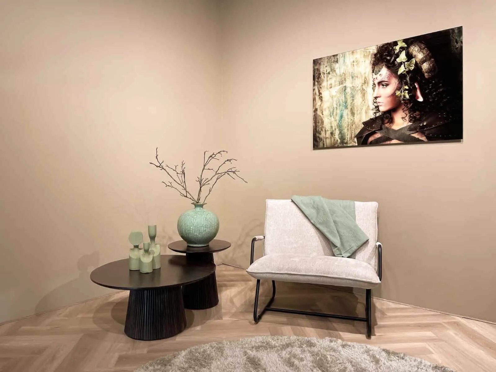 Salvator Walnut Coffee Table 80cm - Livingfurn