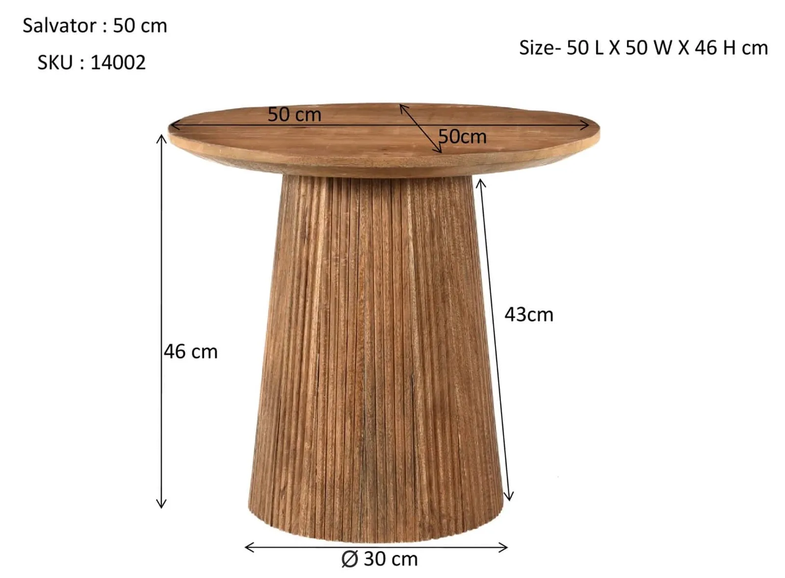 Salvator Coffee Table 50cm - Livingfurn