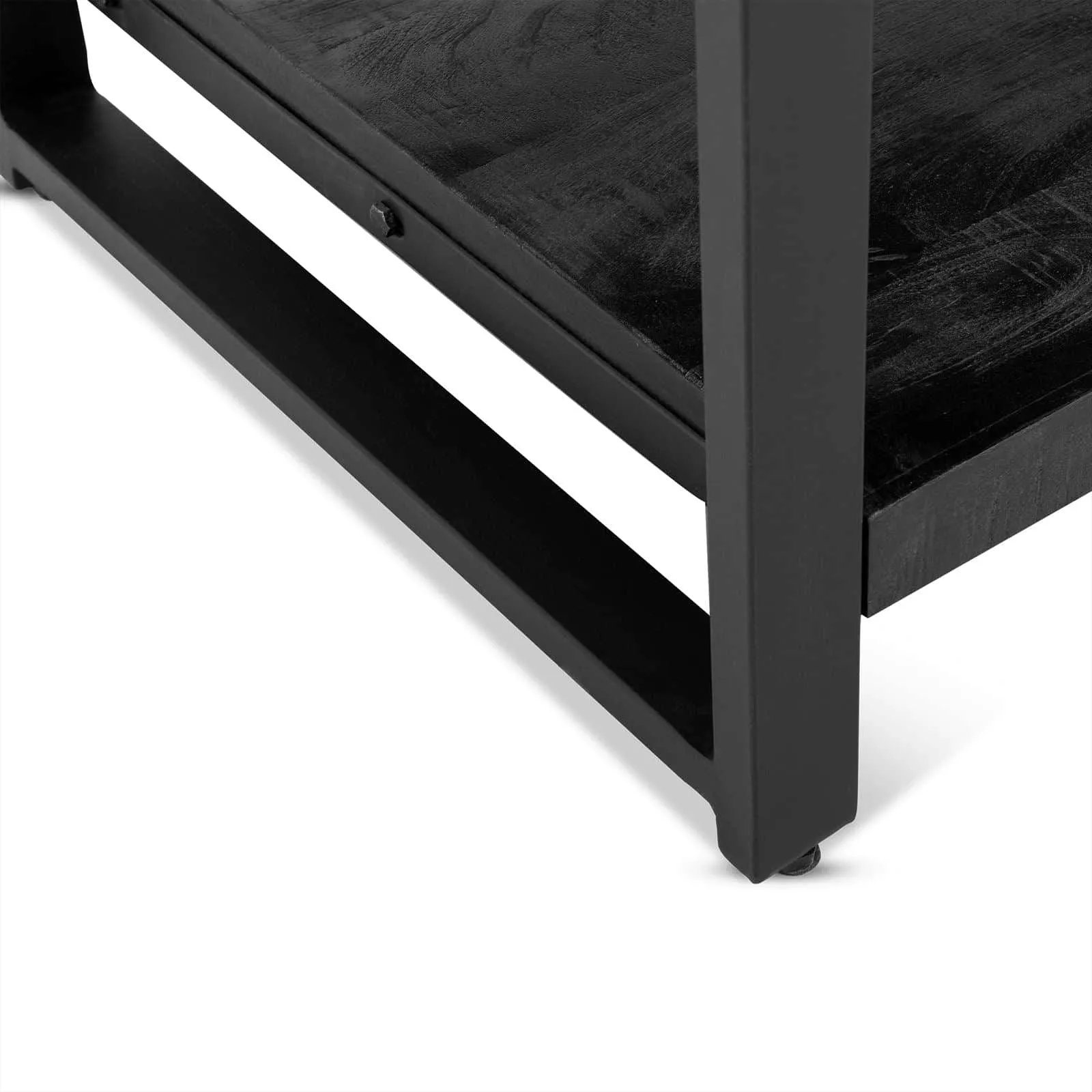 Coffee Table Britt Black with Shelf 110 - Benoa