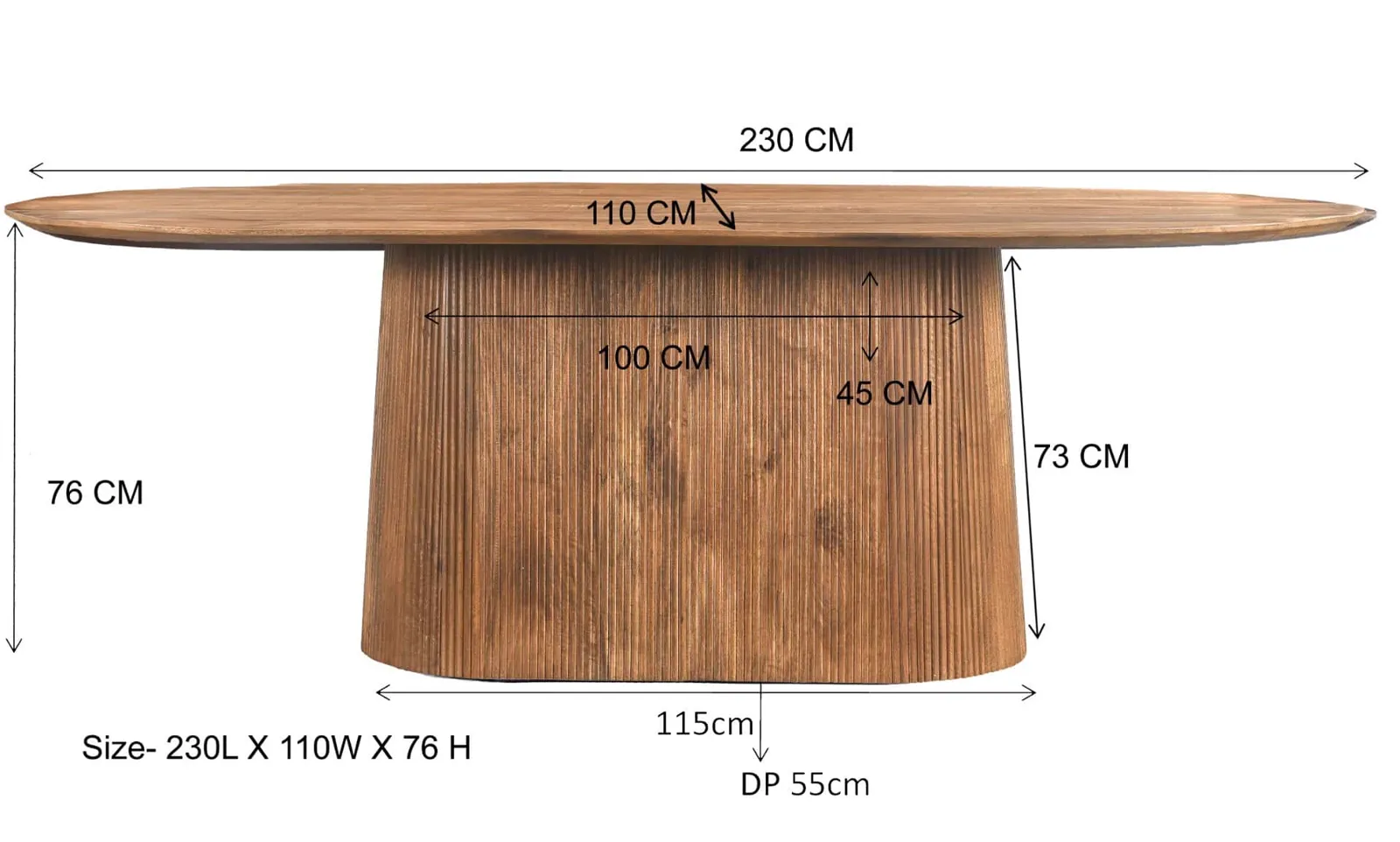 Dining Table Salvator 230cm - Livingfurn