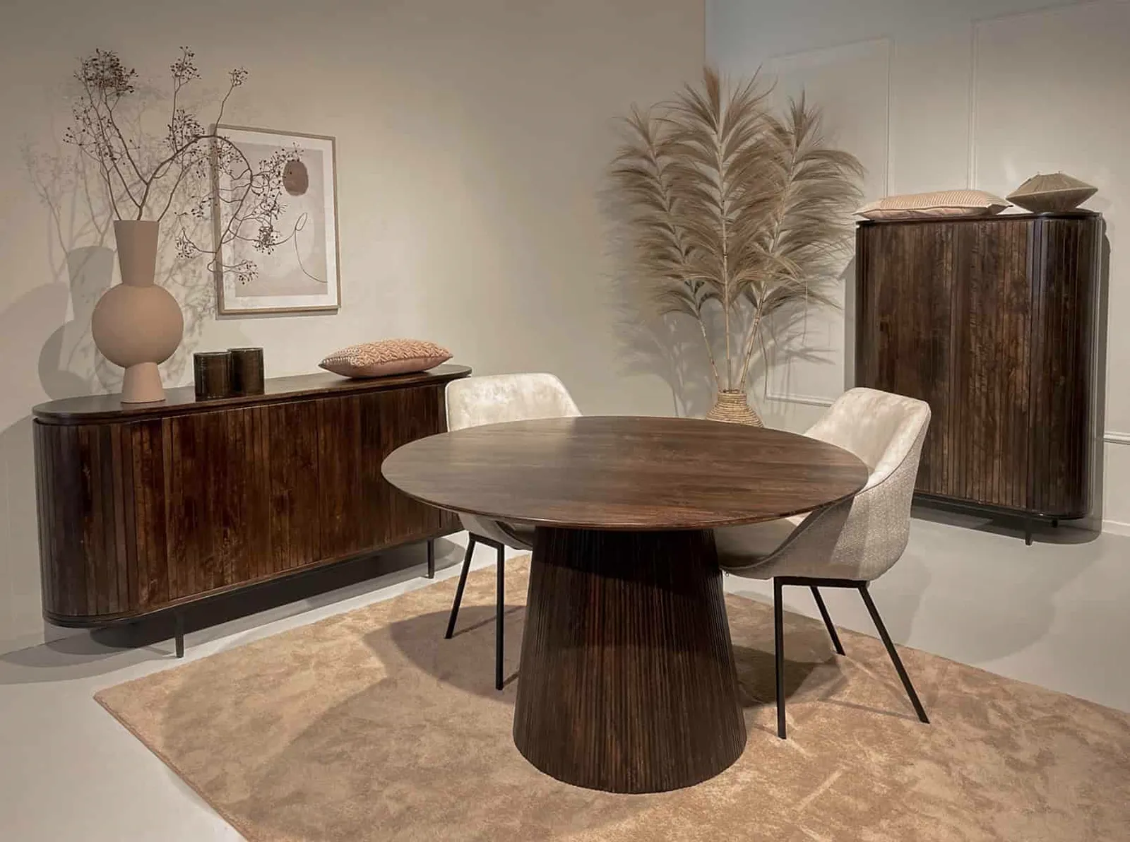 Dining Table Salvator Walnut 130cm - Livingfurn