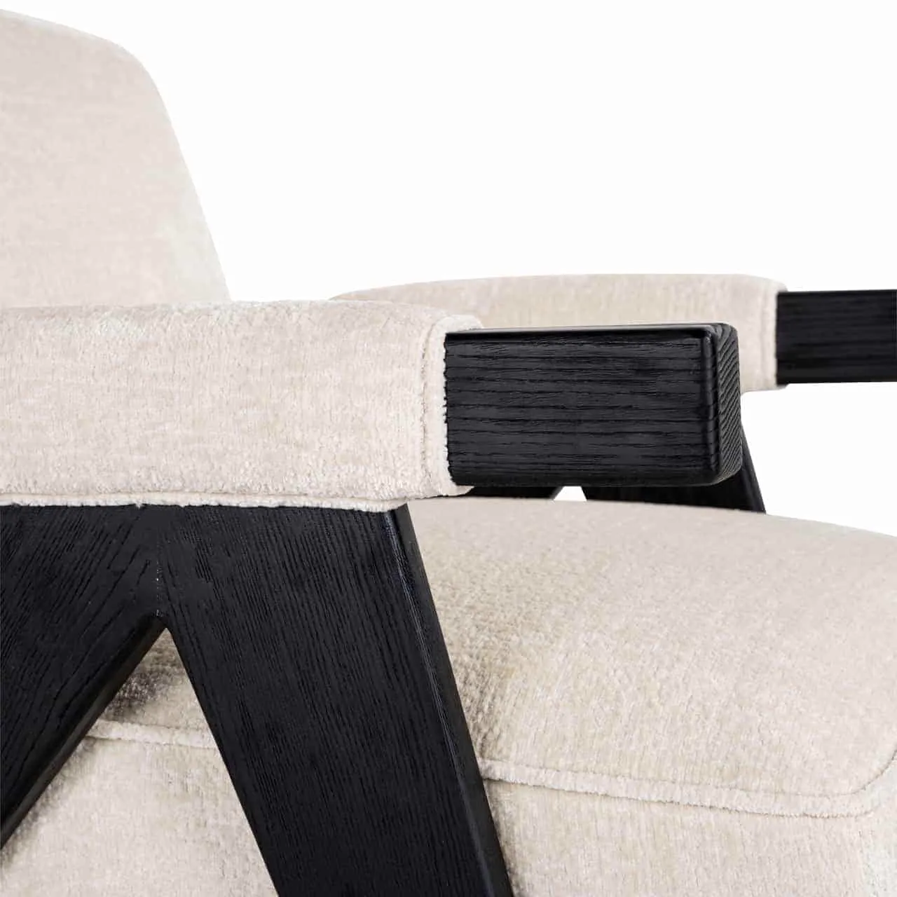 Lounge chair Cooper white chenille - Richmond Interiors