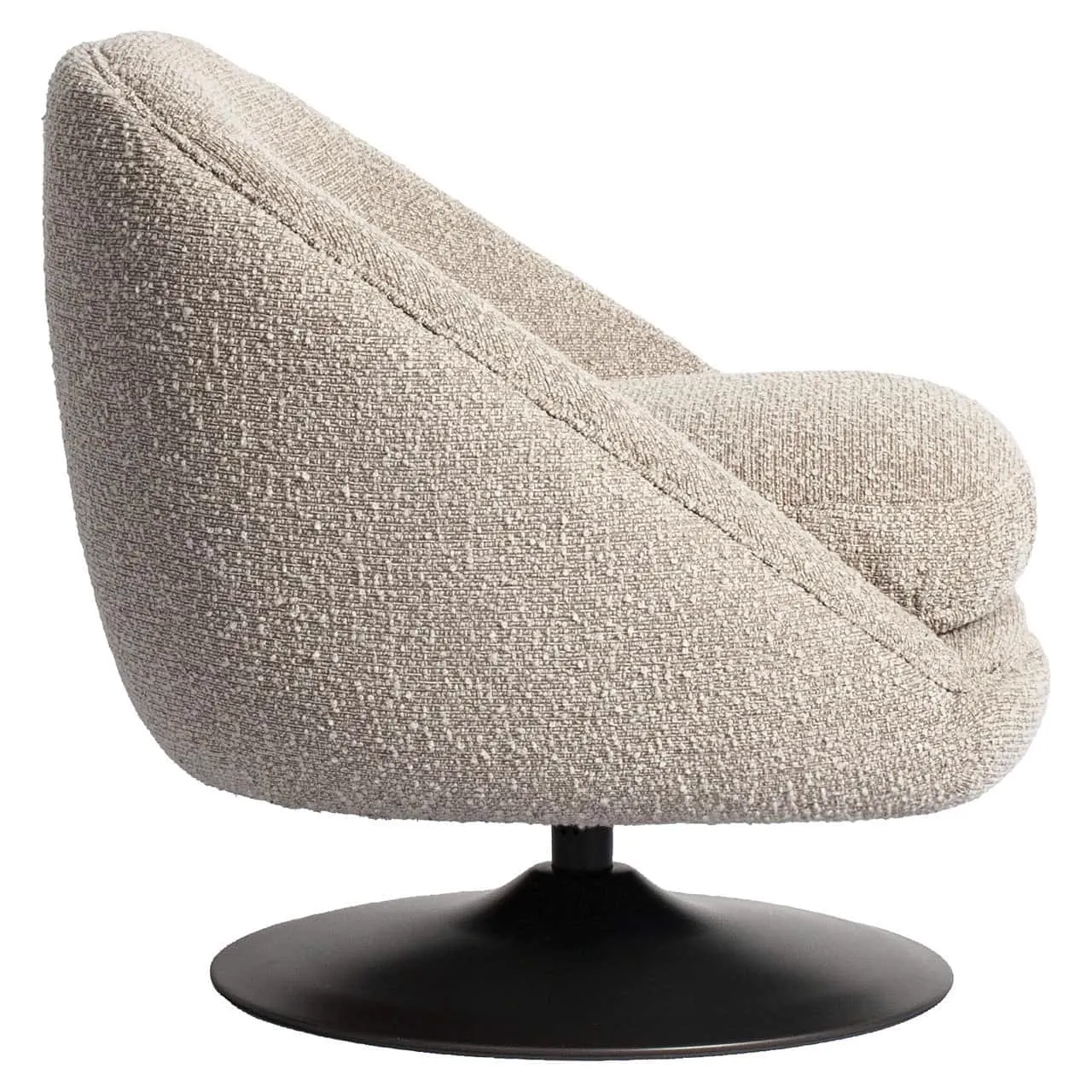 Lounge Sessel Nodo natural chunky swivel, von der Seite auf weißem Hintergrund - Richmond Interiors