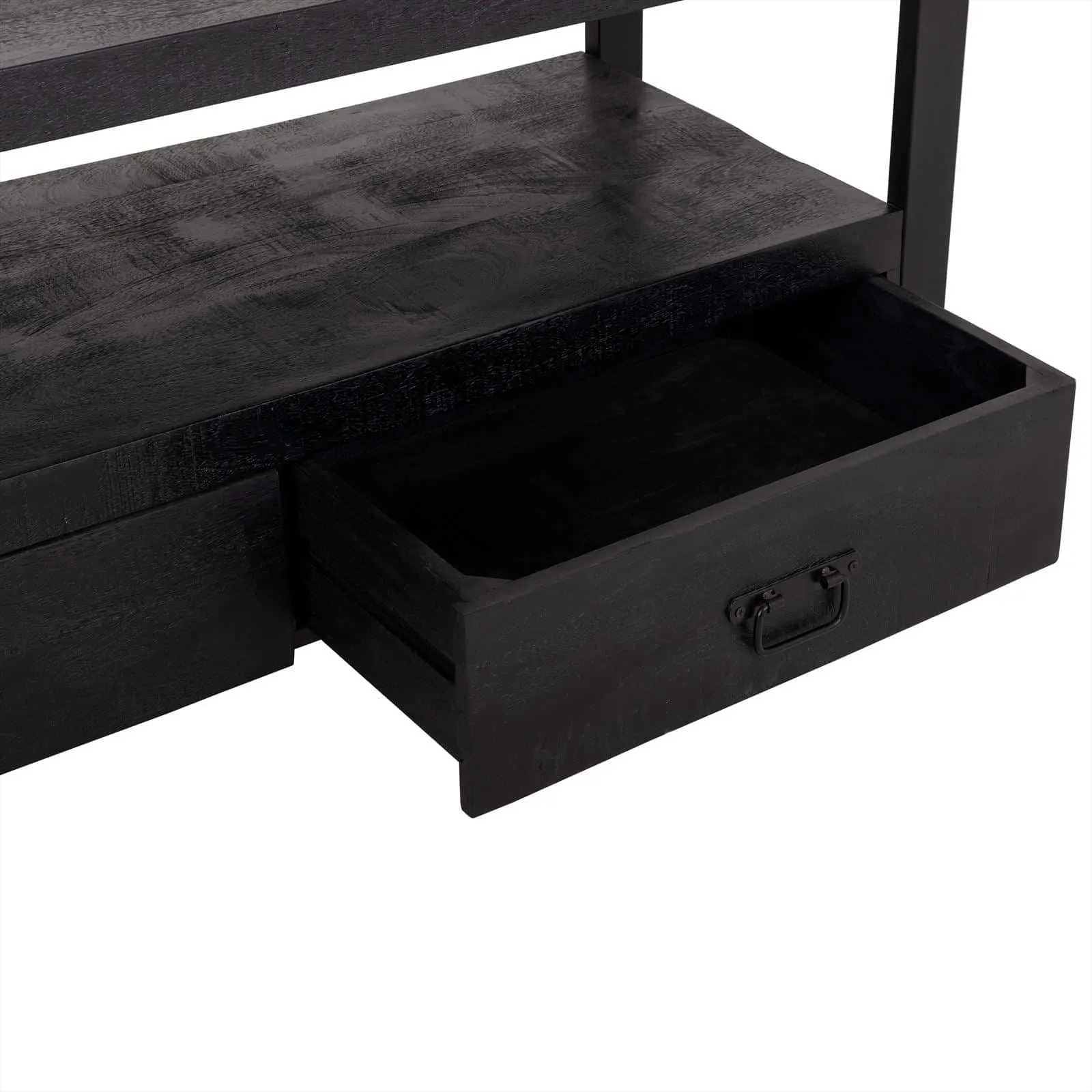 TV Unit Britt Black with Drawers 120 - Benoa