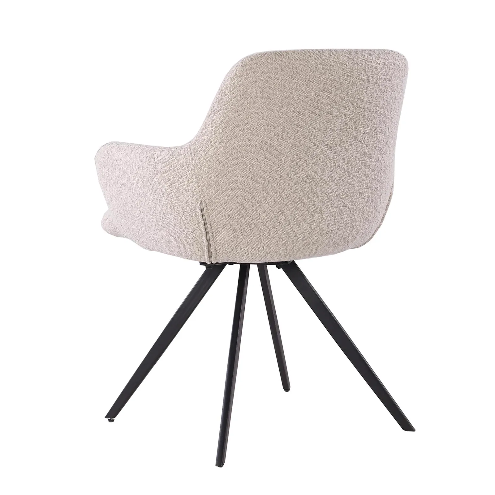 Doreen Boucle Beige Dining Chair - Livingfurn