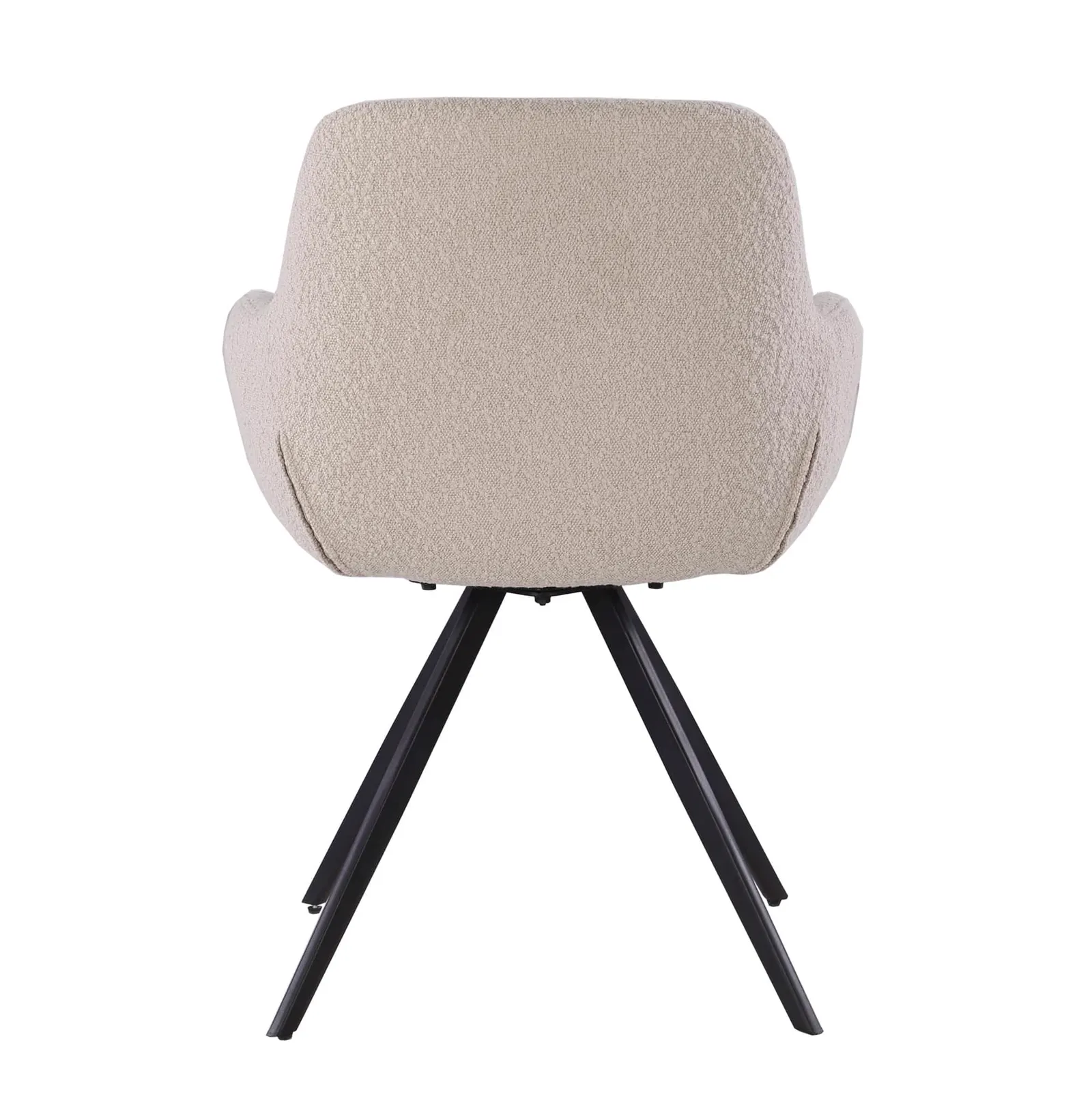 Doreen Boucle Beige Dining Chair - Livingfurn