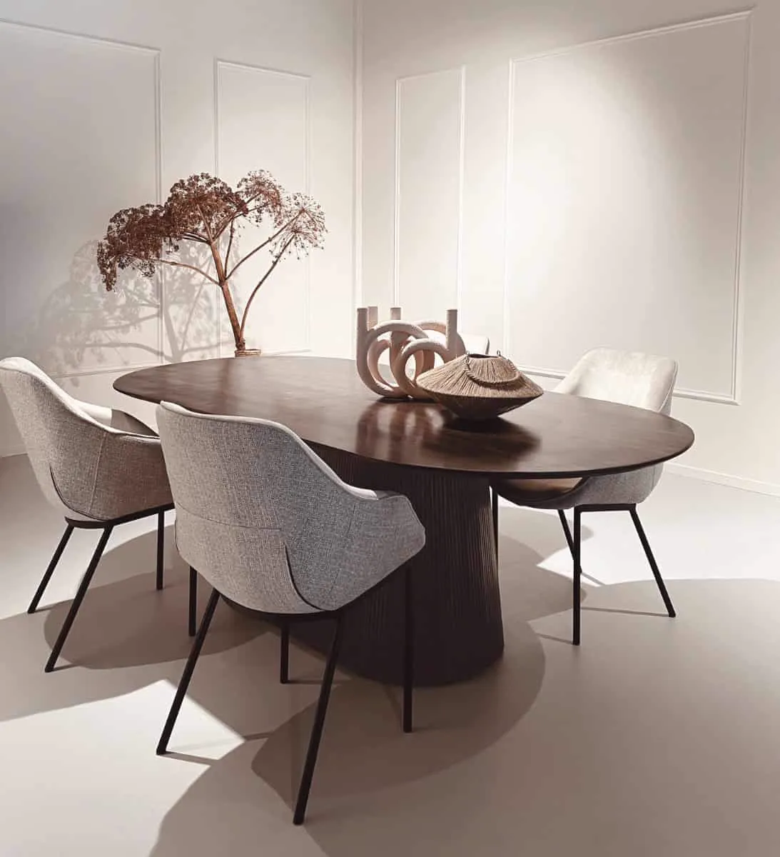 Dining Table Salvator Walnut 200cm - Livingfurn