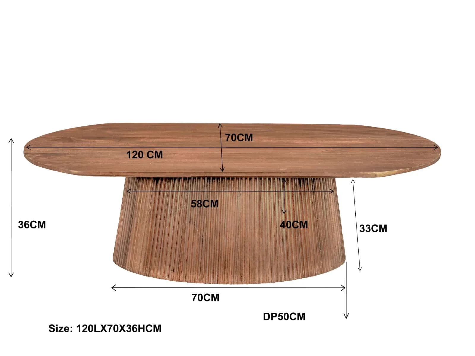 Coffee Table Salvator Oval 120 - Livingfurn