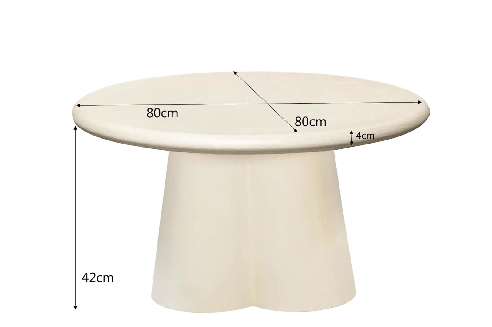 Coffee Table Clubs Sandy 80cm - Brix