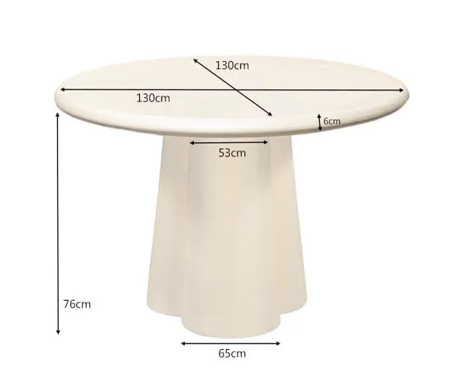 Dining table Clubs Sandy 130cm - Brix