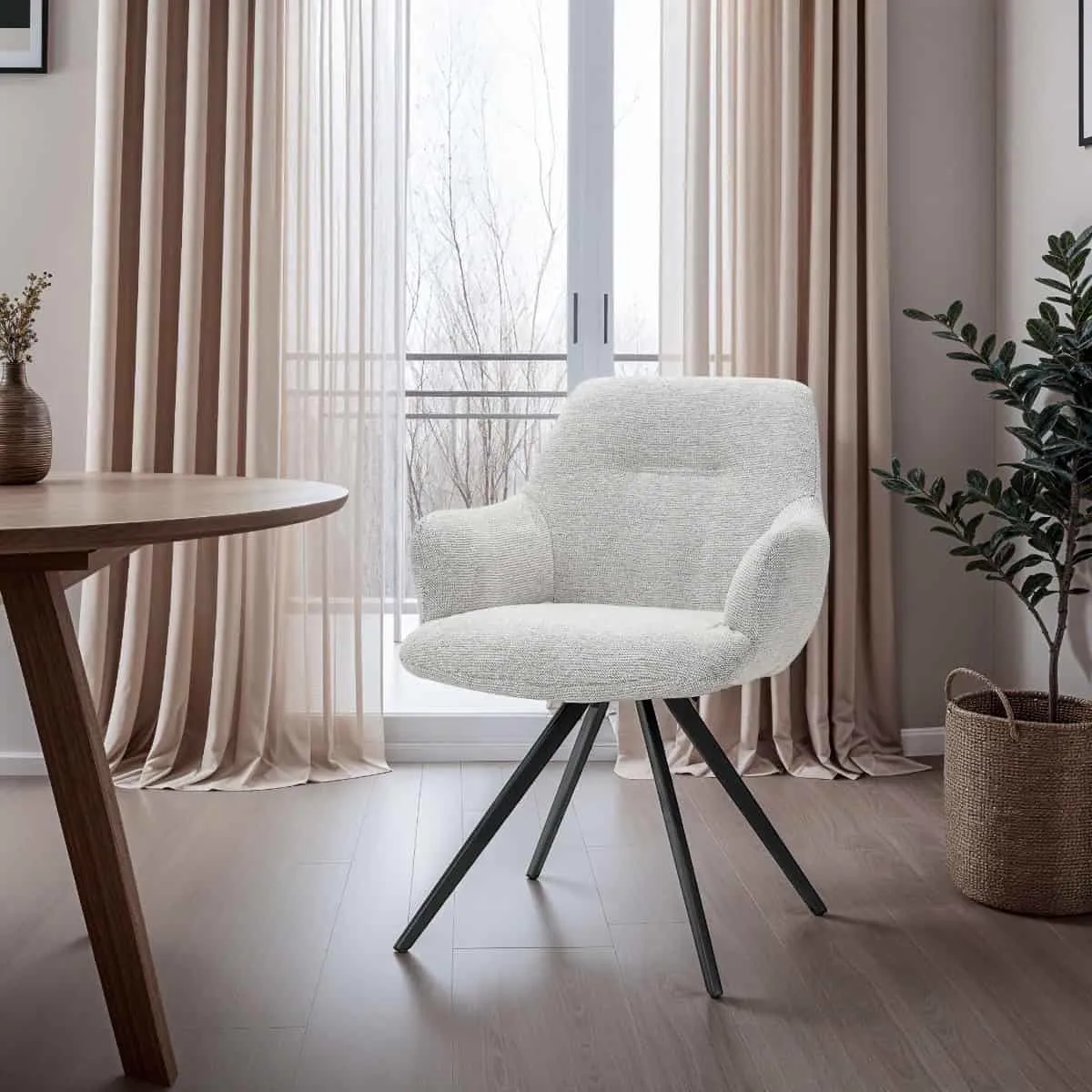 Doreen Sneak Dining Chair Natural - Livingfurn