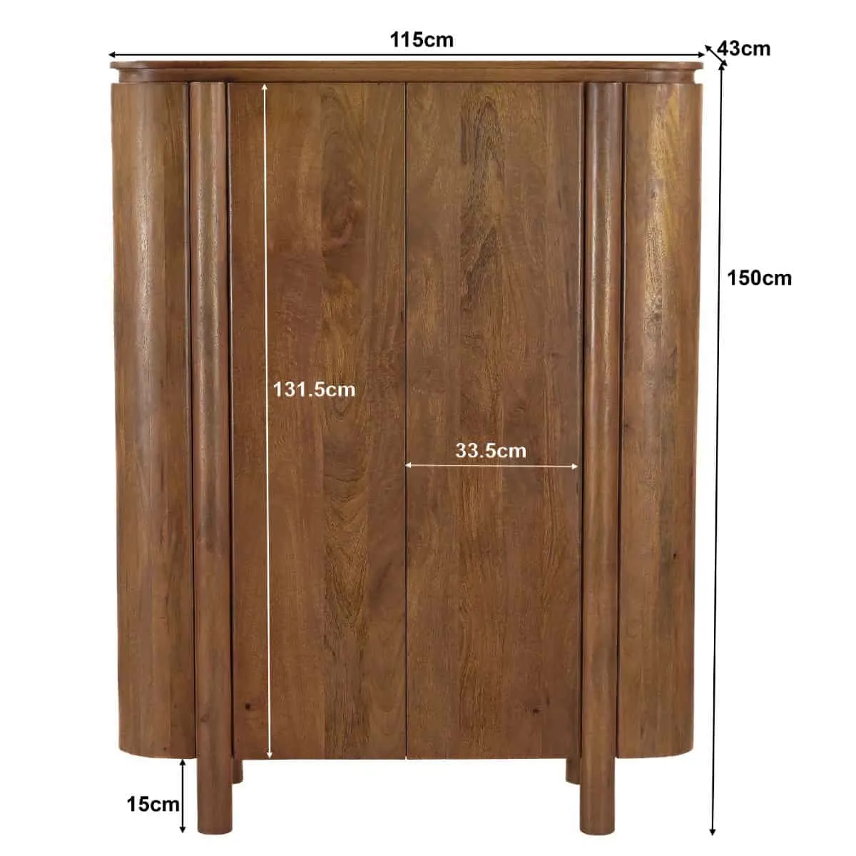 Salano Storage Cabinet 150 cm - Livingfurn