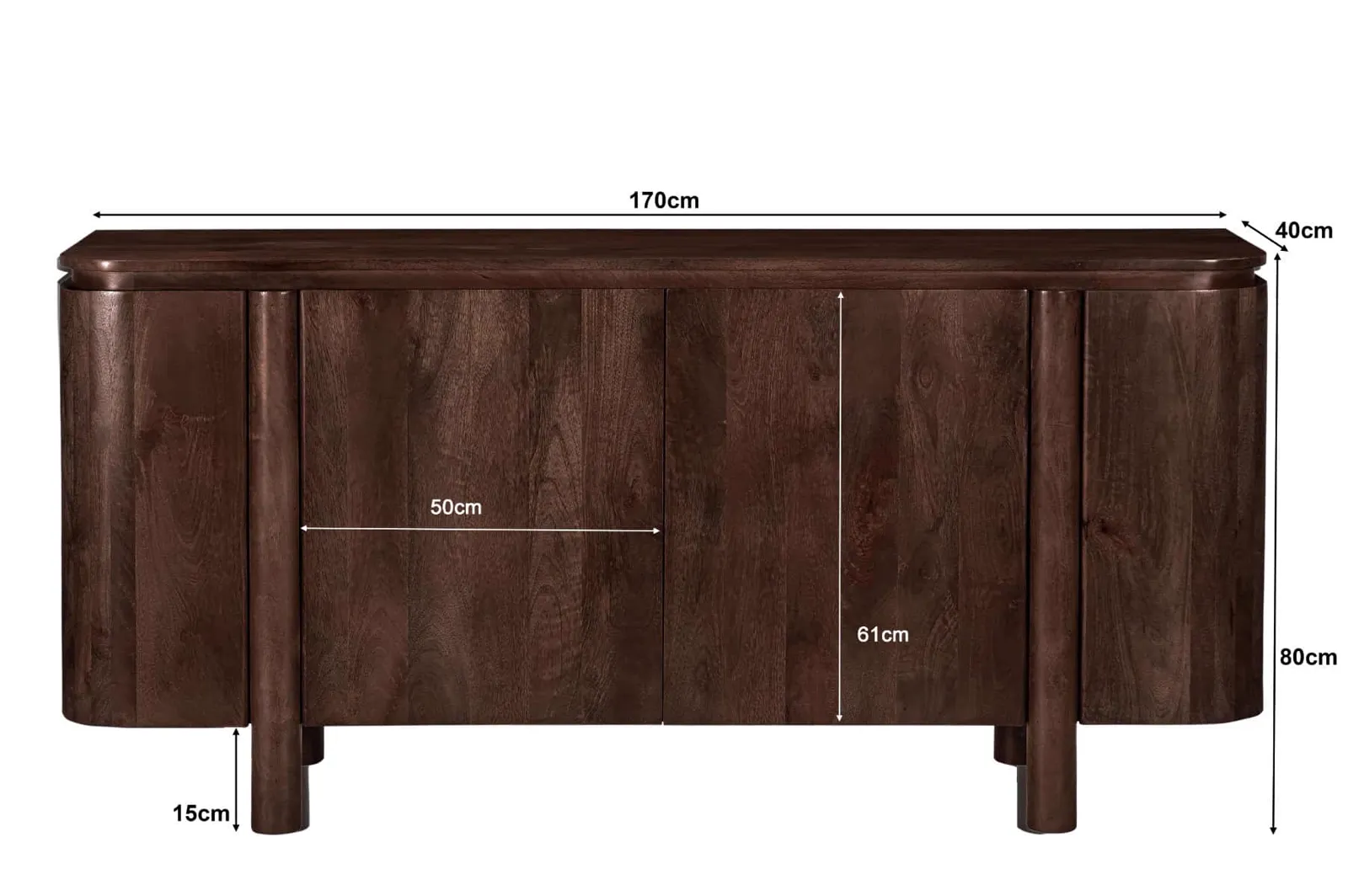 Sideboard Salano Brown 170 cm - Livingfurn