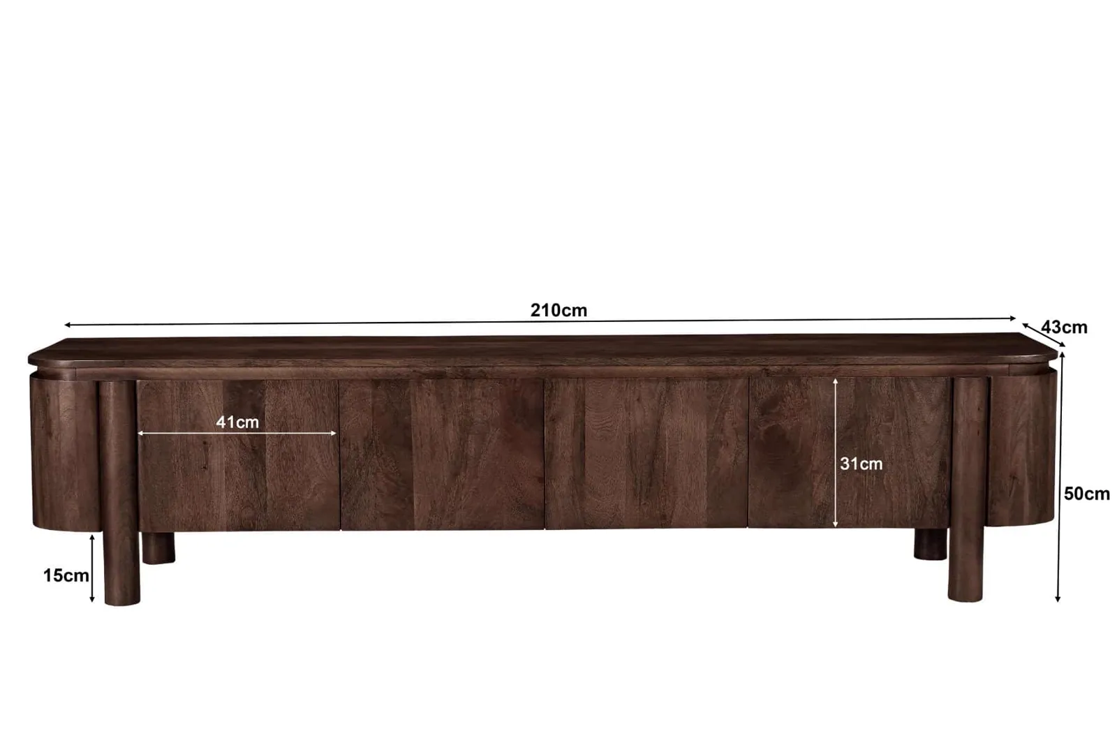 TV Unit Salano Brown 210 cm - Livingfurn