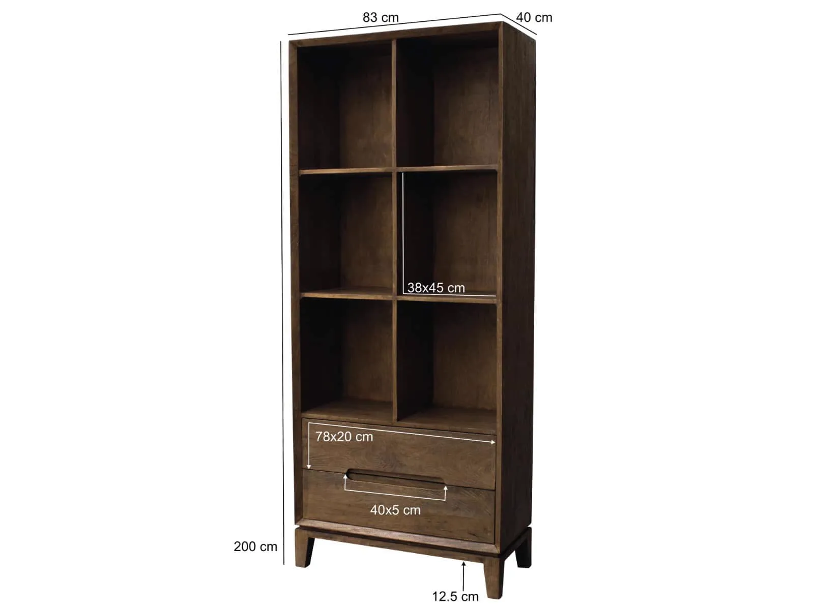 Cortez Bookcase 83 cm - Livingfurn
