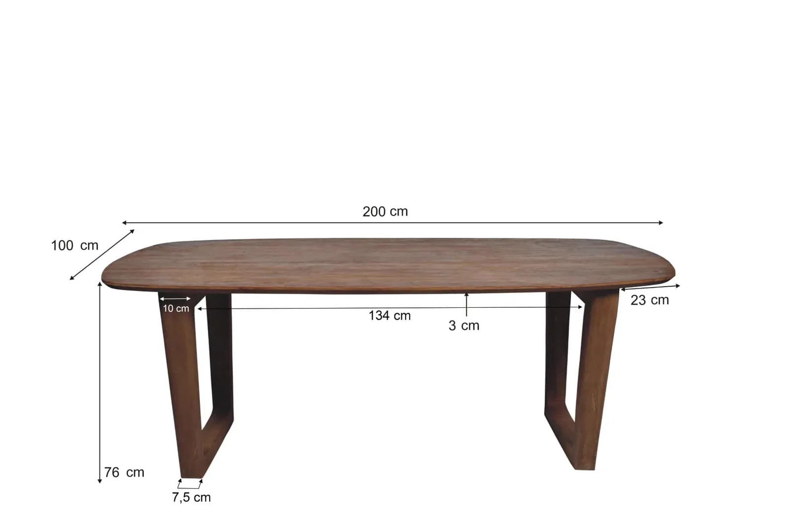 Cortez Dining Table 200 cm - Livingfurn