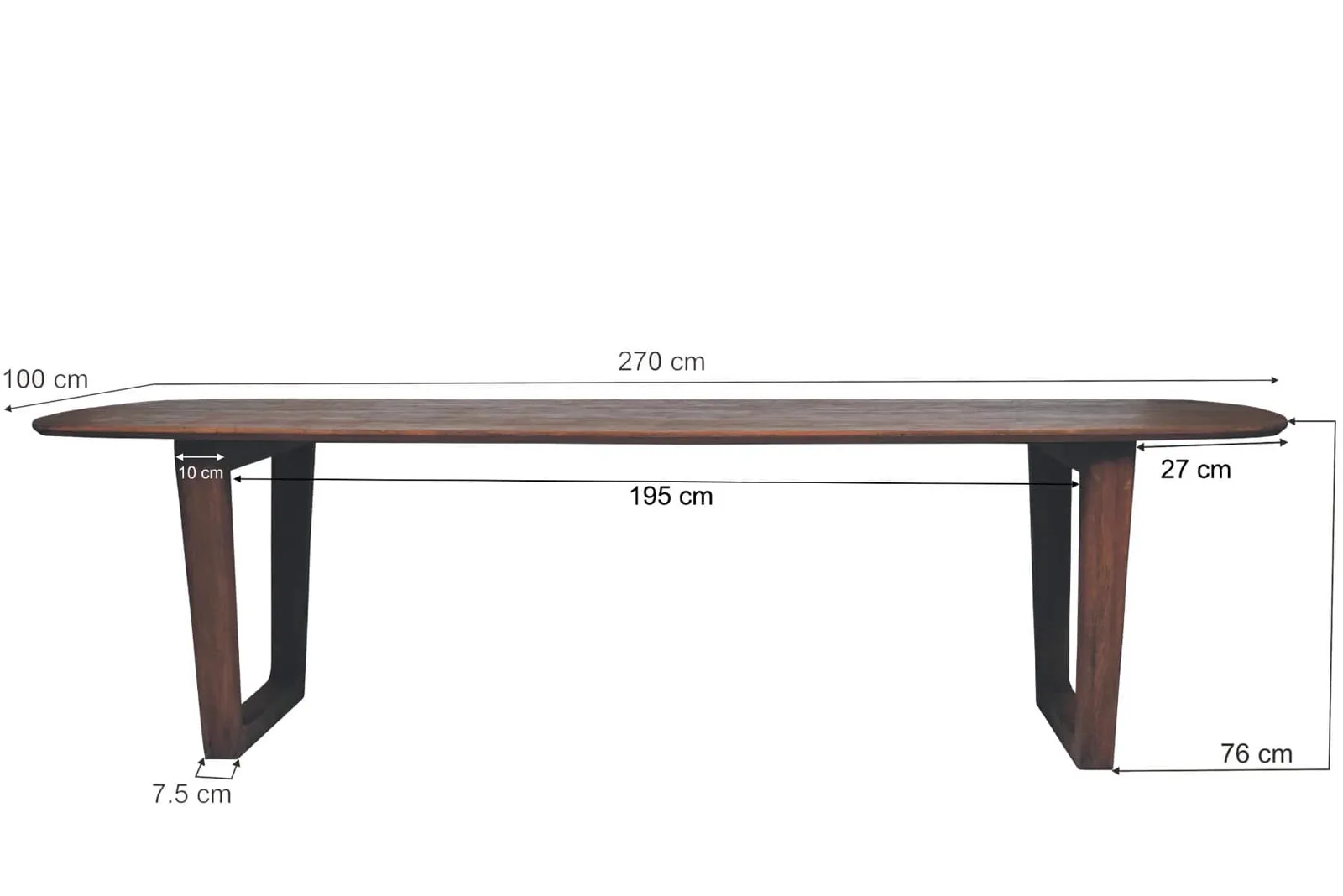 Cortez Dining Table 270 cm - Livingfurn