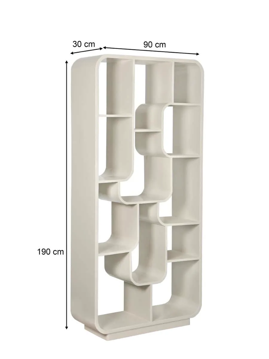 Bookcase Logan Off White - Brix