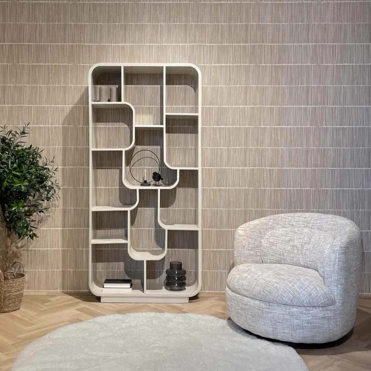 Bookcase Logan Off White - Brix
