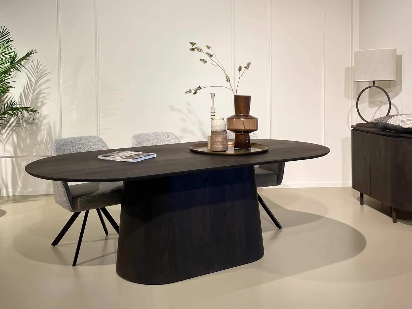 Dining Table Novero Espresso 200cm - Livingfurn