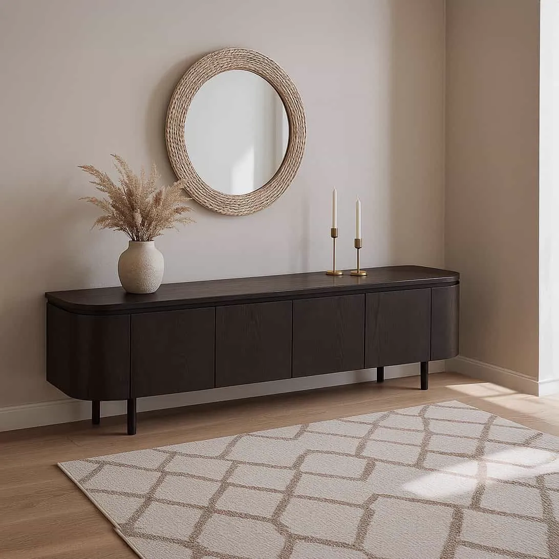 TV Unit Tobago Espresso 210cm - Livingfurn
