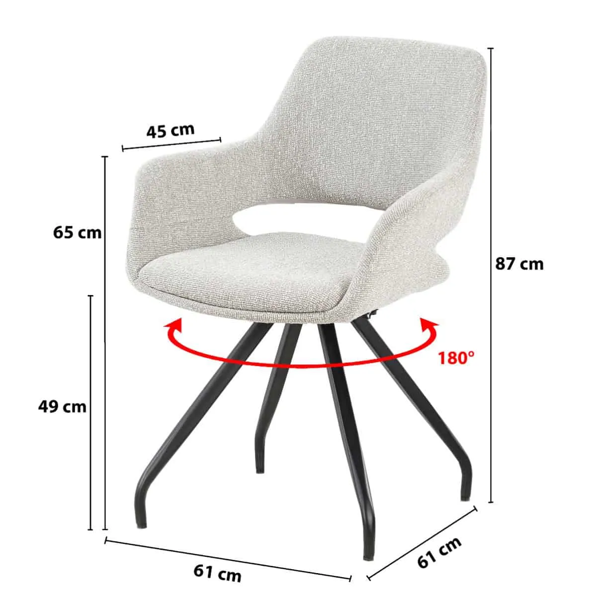 Capp Dining Chair Beige Lodge - Livingfurn