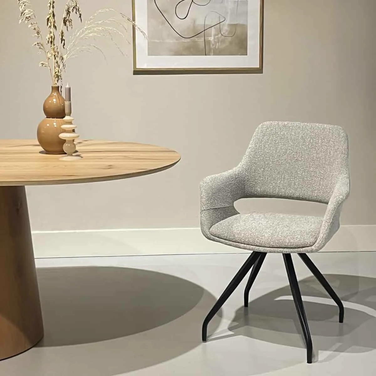 Capp Dining Chair Beige Lodge - Livingfurn
